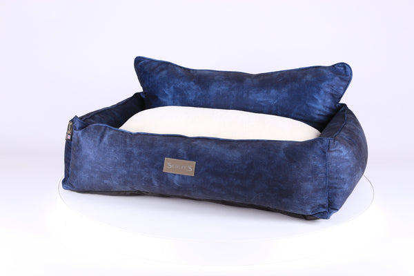 Kensington Box Bed - Navy Dog Bed Scruffs®