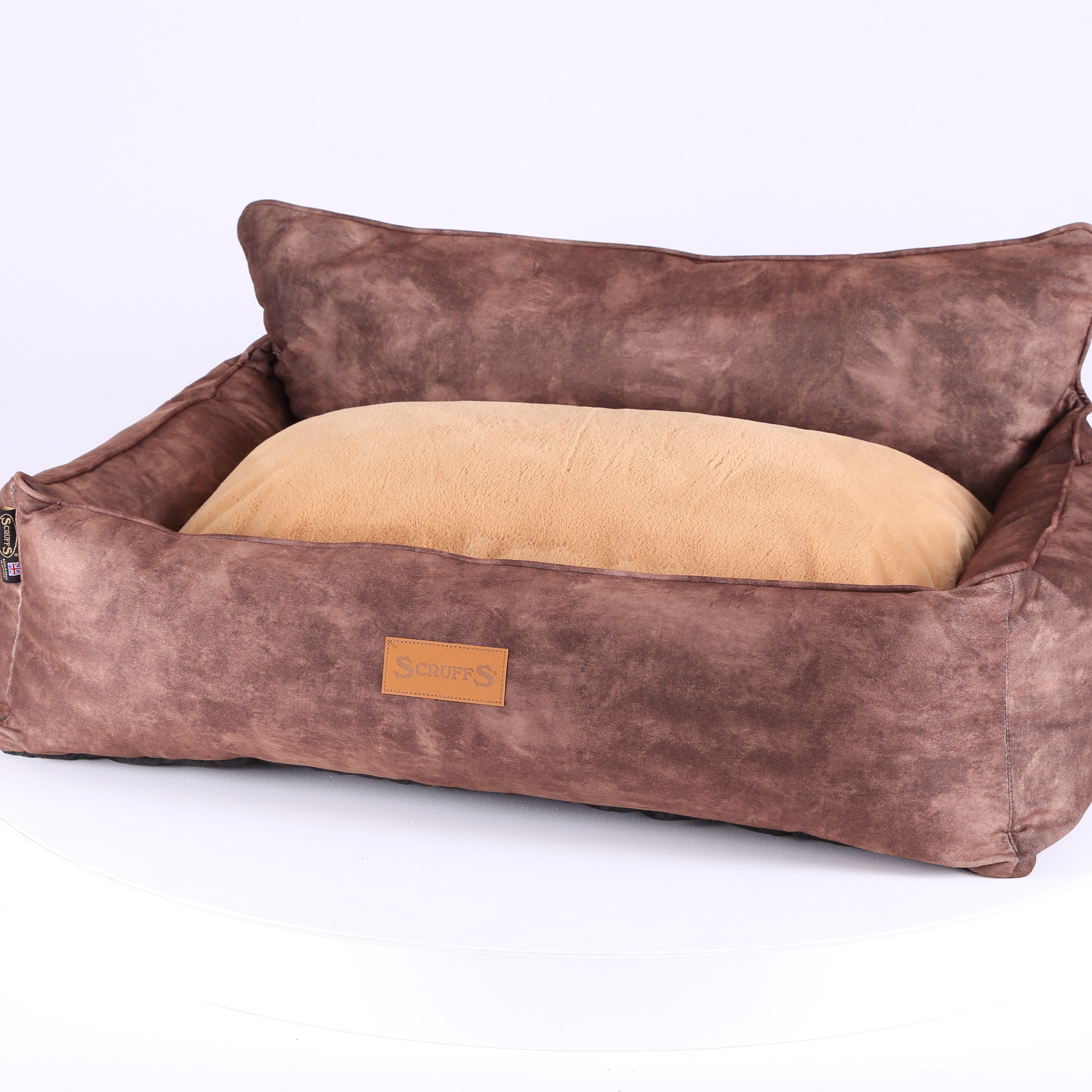 Kensington Box Bed - Chocolate Dog Bed Scruffs®