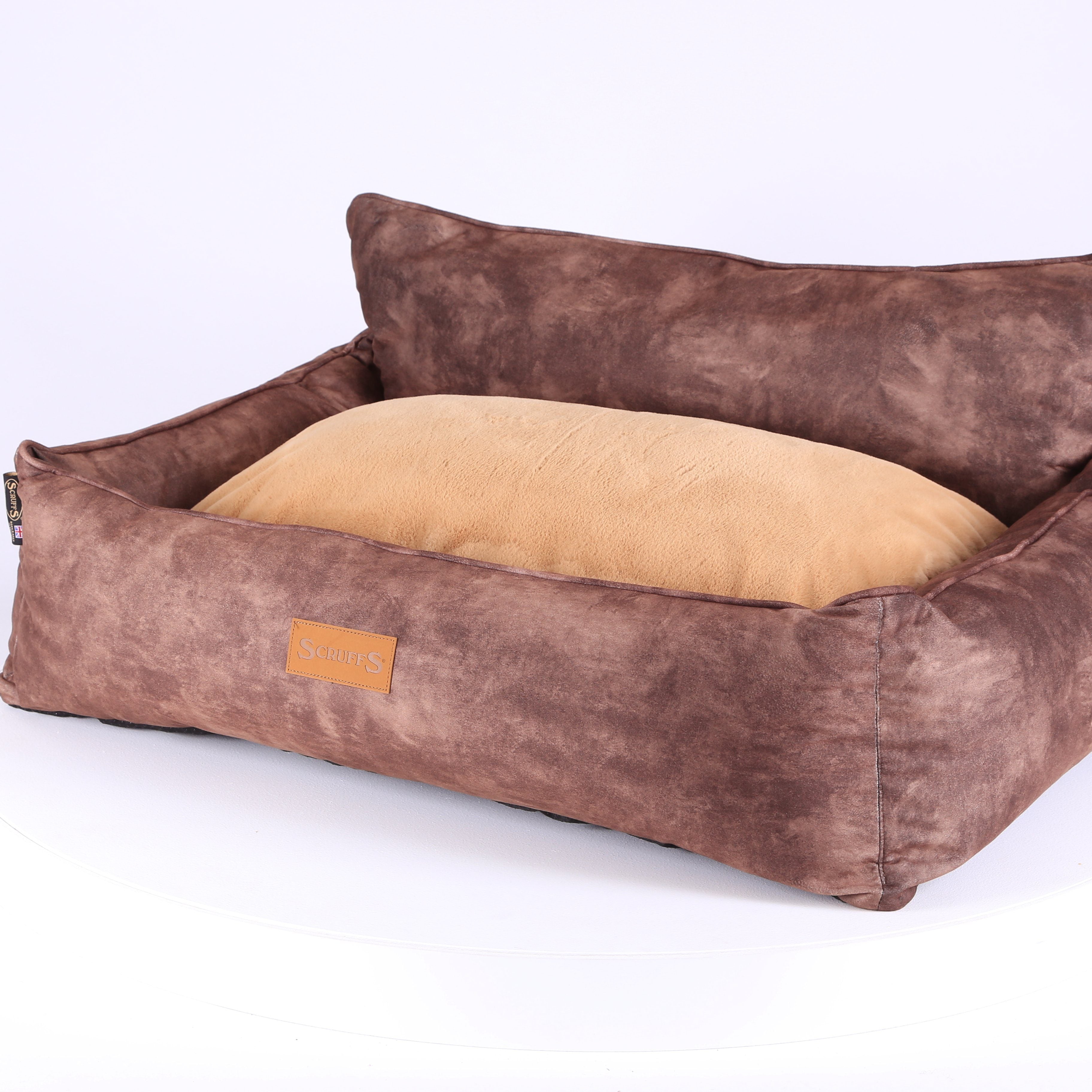 Kensington Box Bed - Chocolate Dog Bed Scruffs®