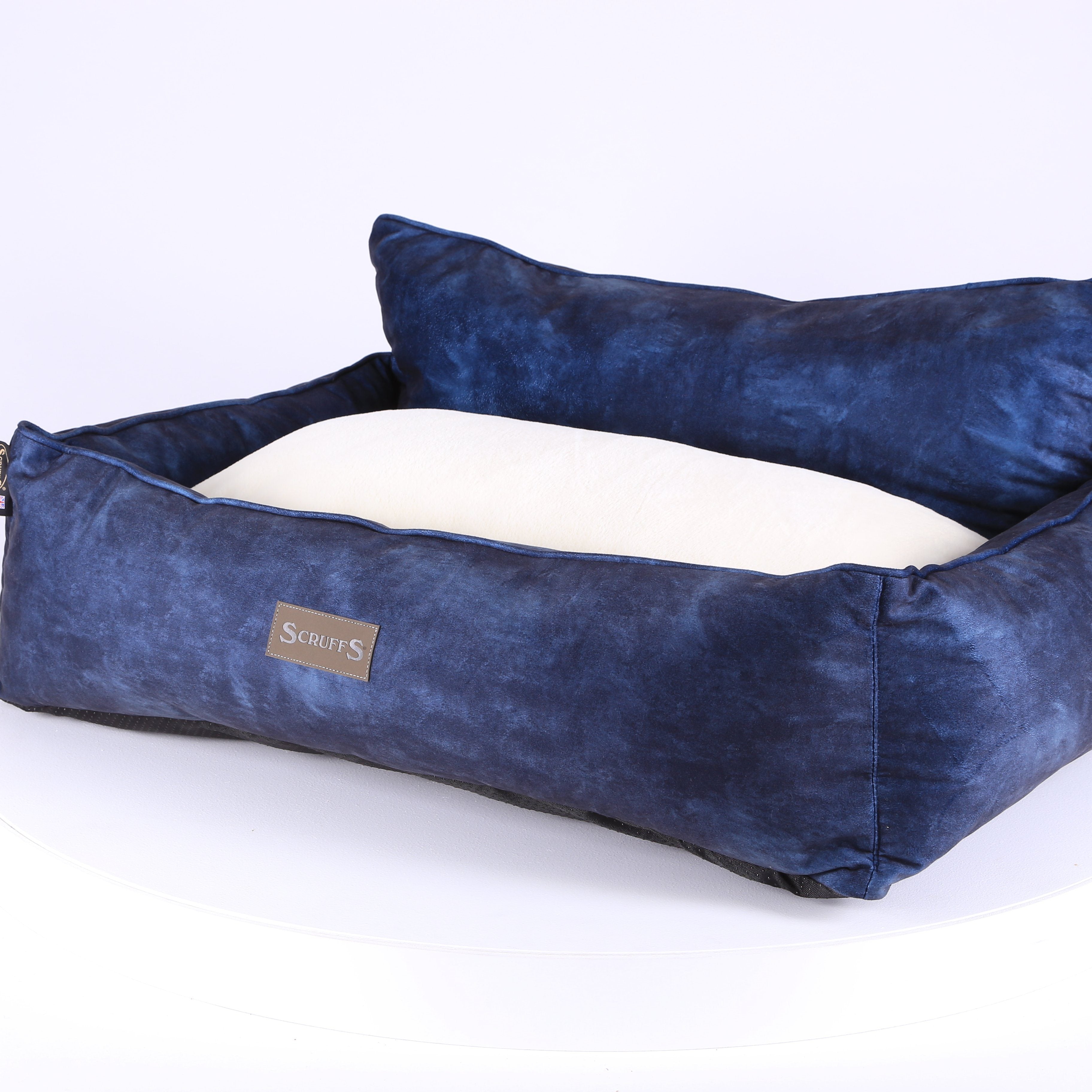 Kensington Box Bed - Navy Dog Bed Scruffs®