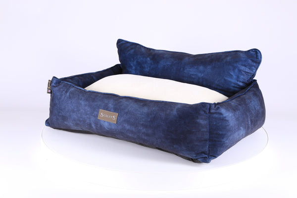 Kensington Box Bed - Navy Dog Bed Scruffs®
