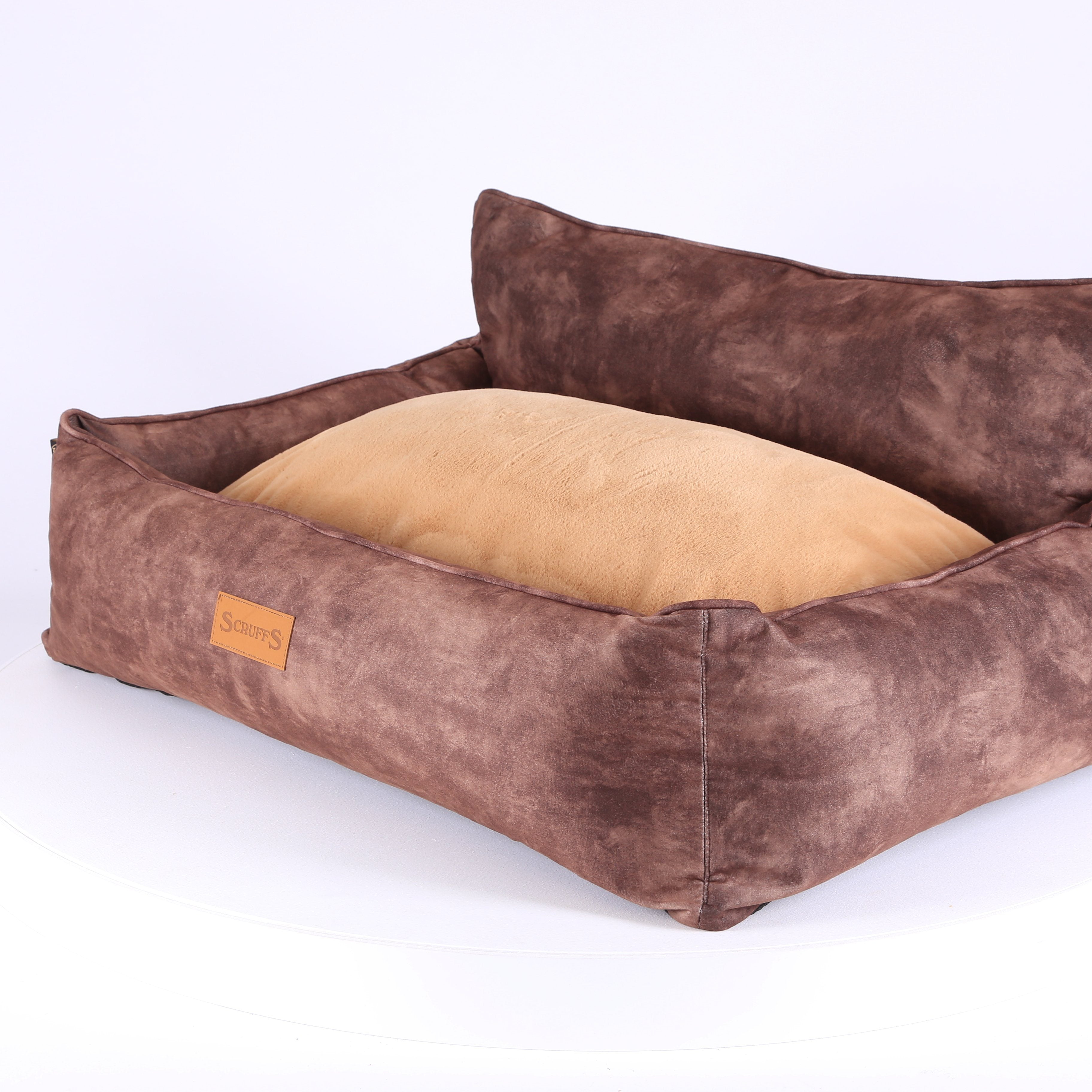 Kensington Box Bed - Chocolate Dog Bed Scruffs®