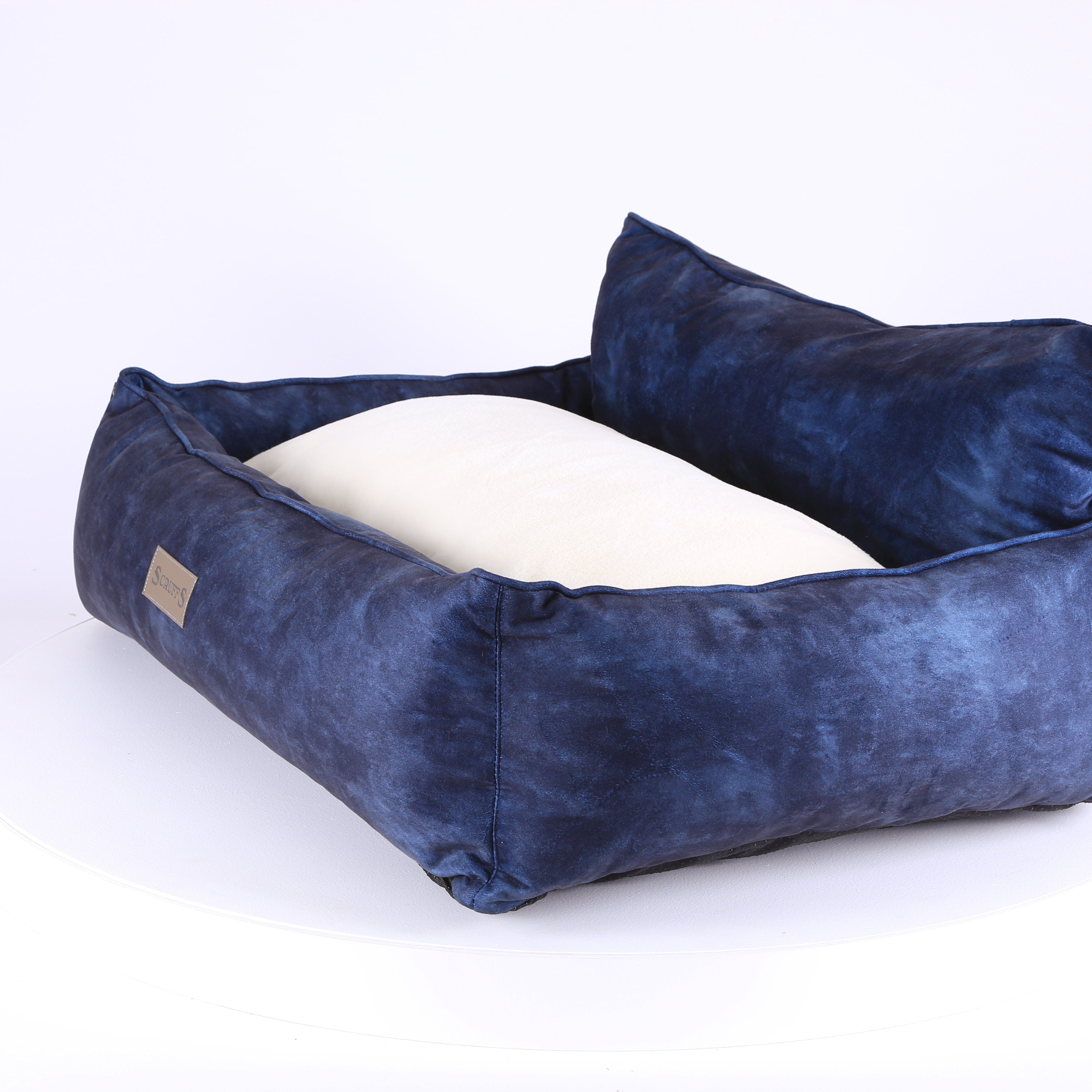 Kensington Box Bed - Navy Dog Bed Scruffs®