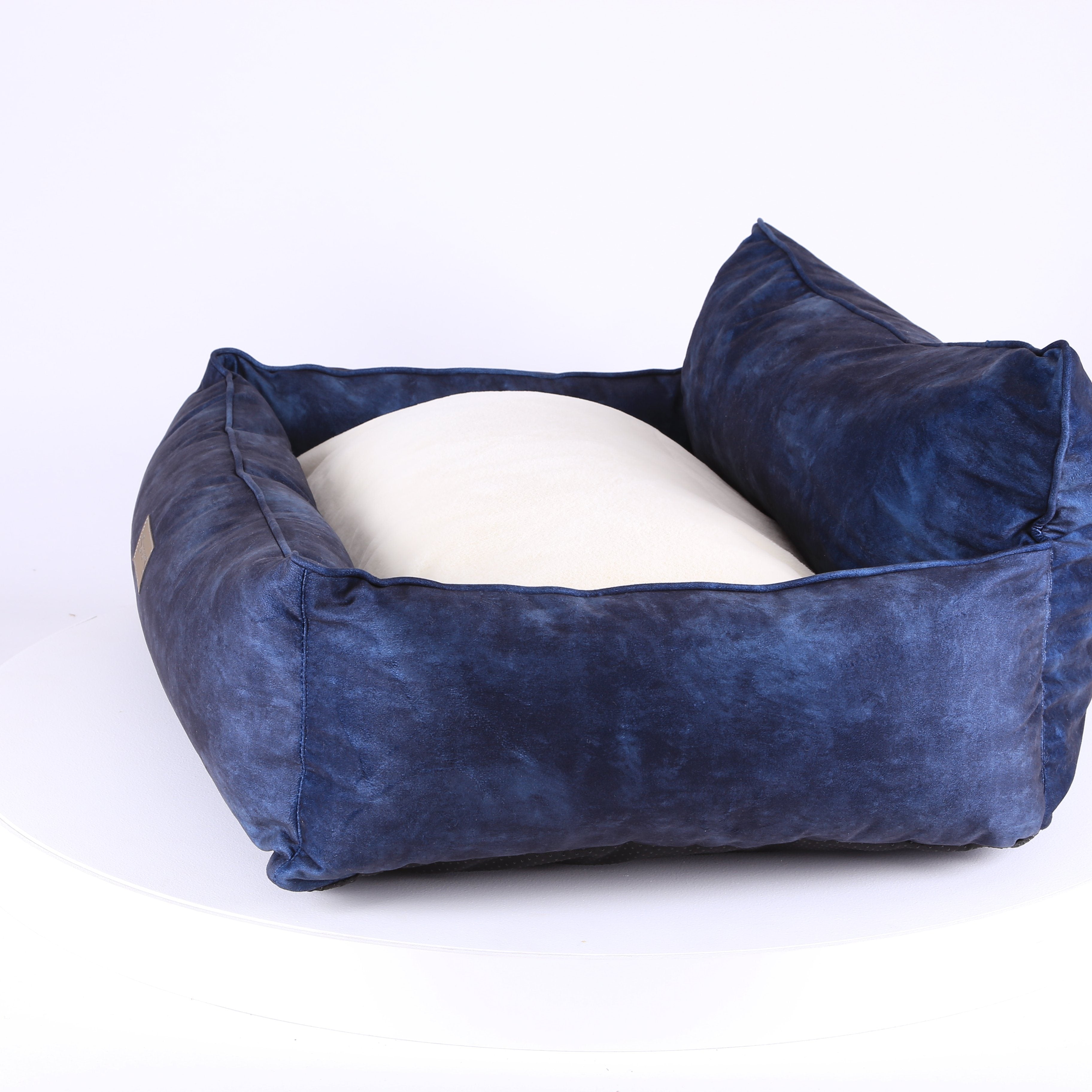Kensington Box Bed - Navy Dog Bed Scruffs®