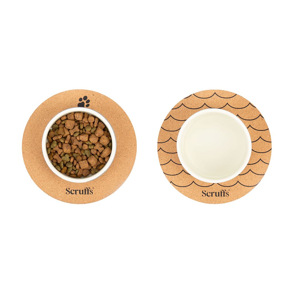 Scruffs 25cm Set of 2 Cork Pet Placemats - Wave & Paw Scruffs®