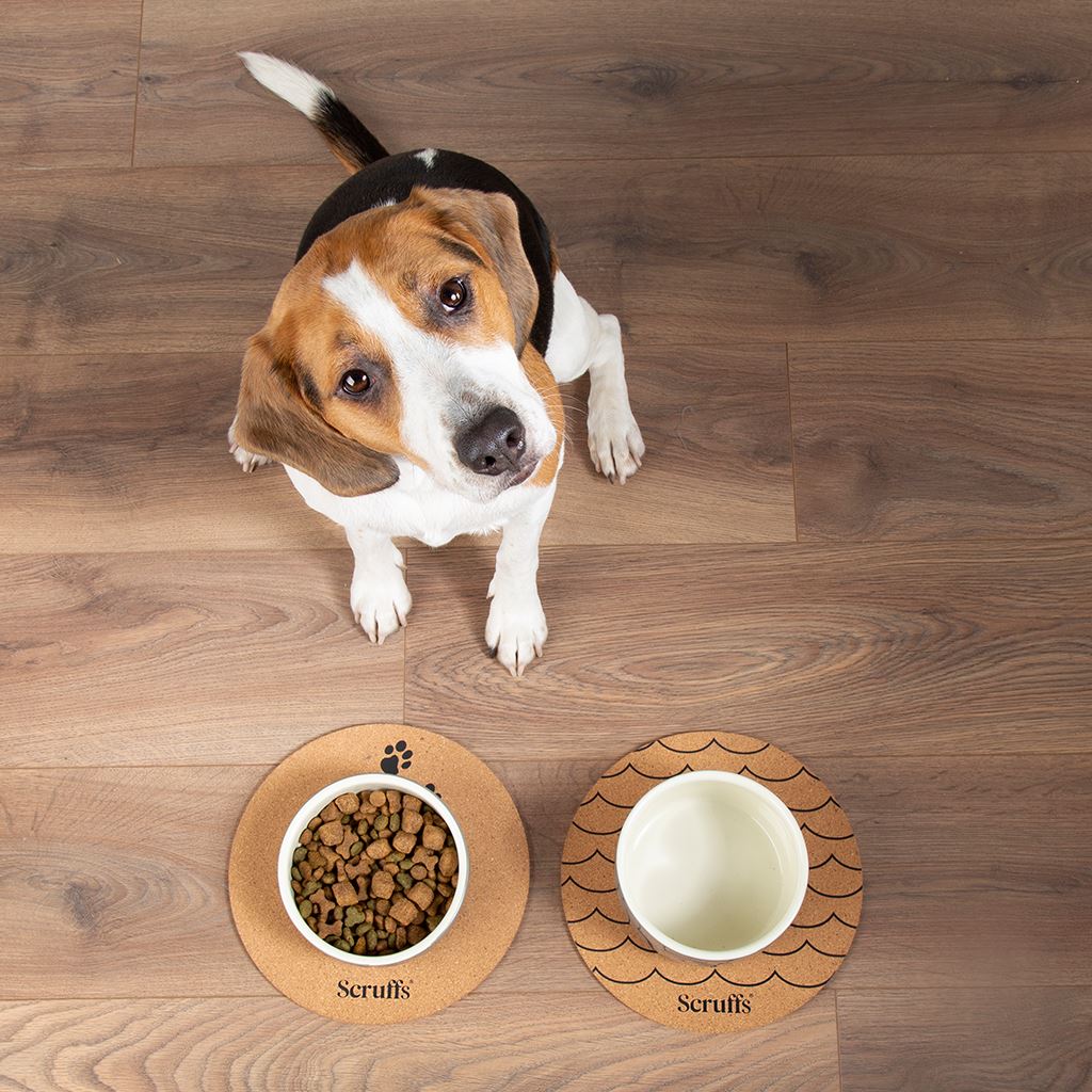 Scruffs 25cm Set of 2 Cork Pet Placemats - Wave & Paw Scruffs®