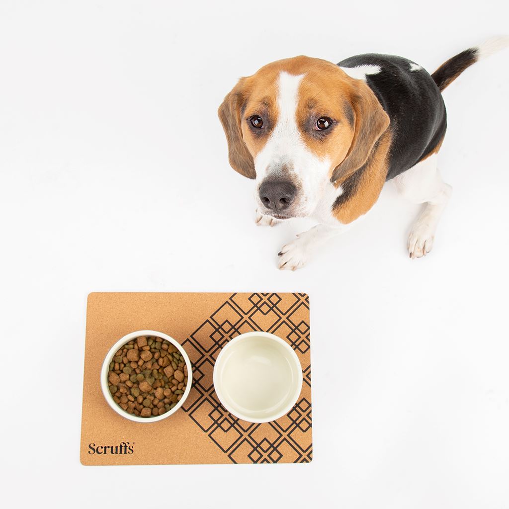 Scruffs Cork Pet Placemat 40 x 30cm - Diamonds Pet Bowl Mats Scruffs®