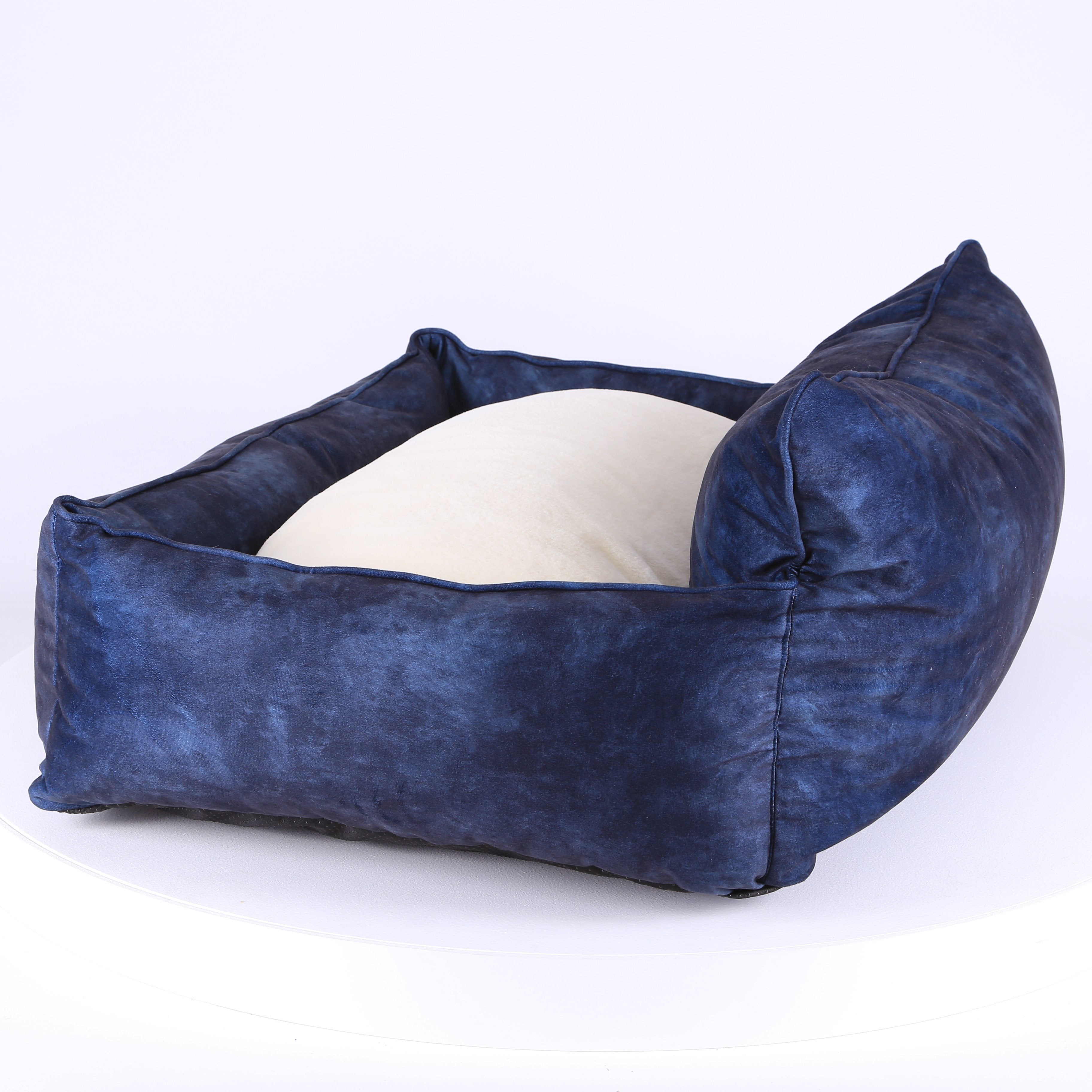 Kensington Box Bed - Navy Dog Bed Scruffs®