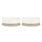 Scandi 2 piece ceramic dog bowl set on white background Scruffs