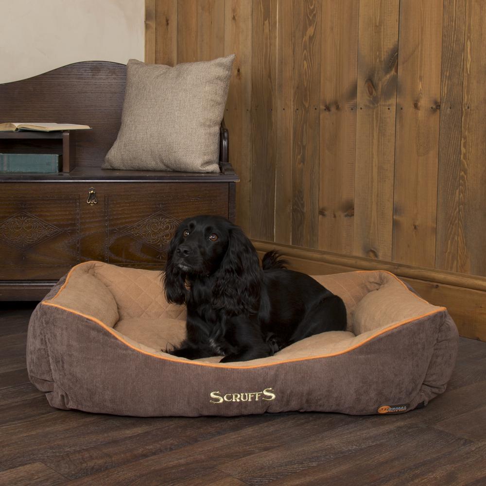 Thermal Box Bed - Brown & Tan Dog Bed Scruffs®