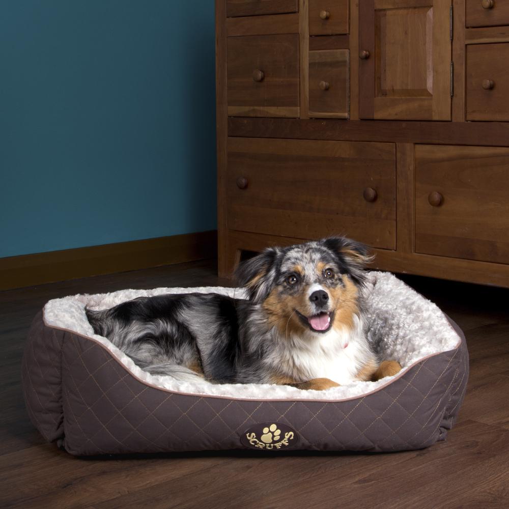 Wilton Box Dog Bed - Brown Dog Bed Scruffs®