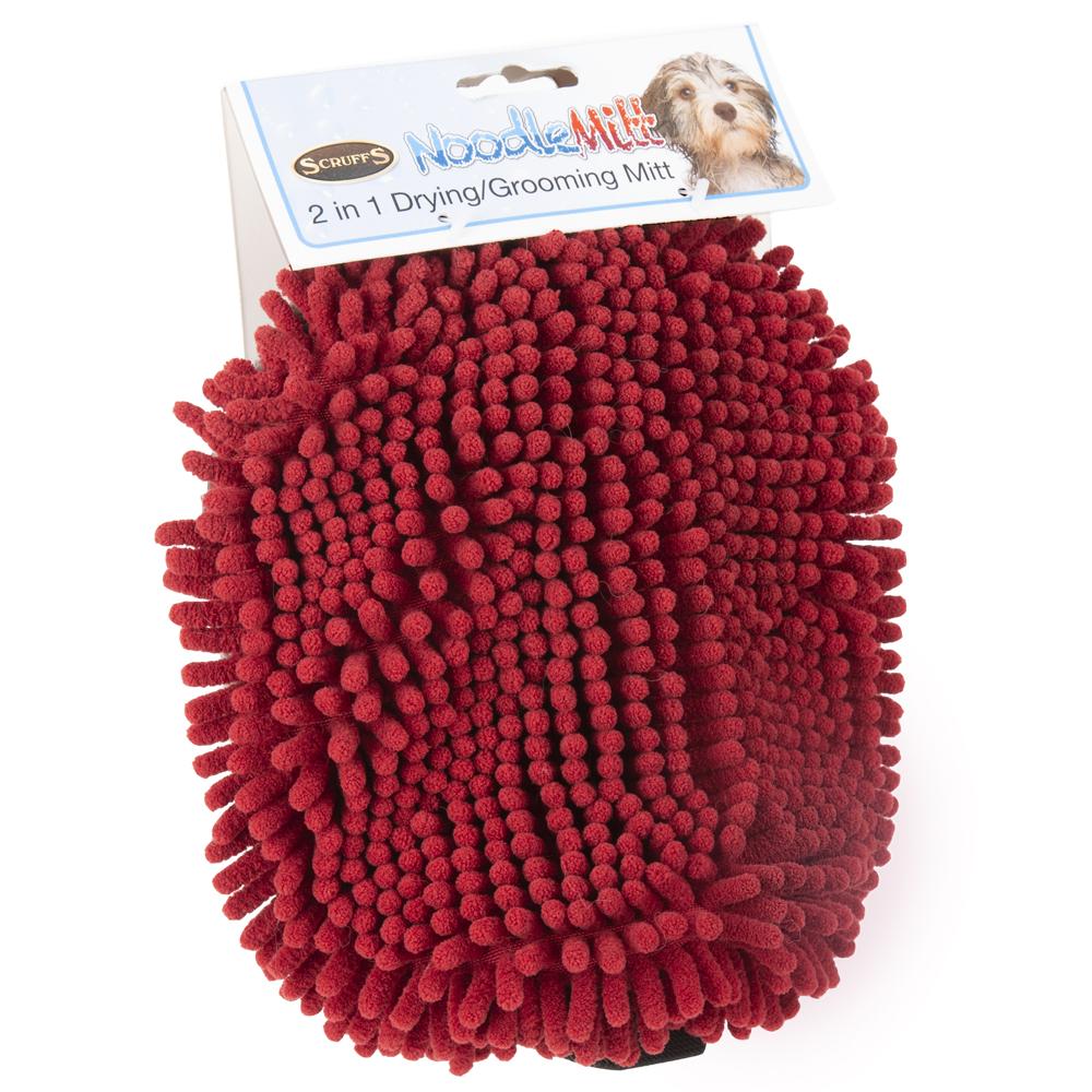Noodle Dry Mitt - Burgundy Dog Grooming Scruffs®