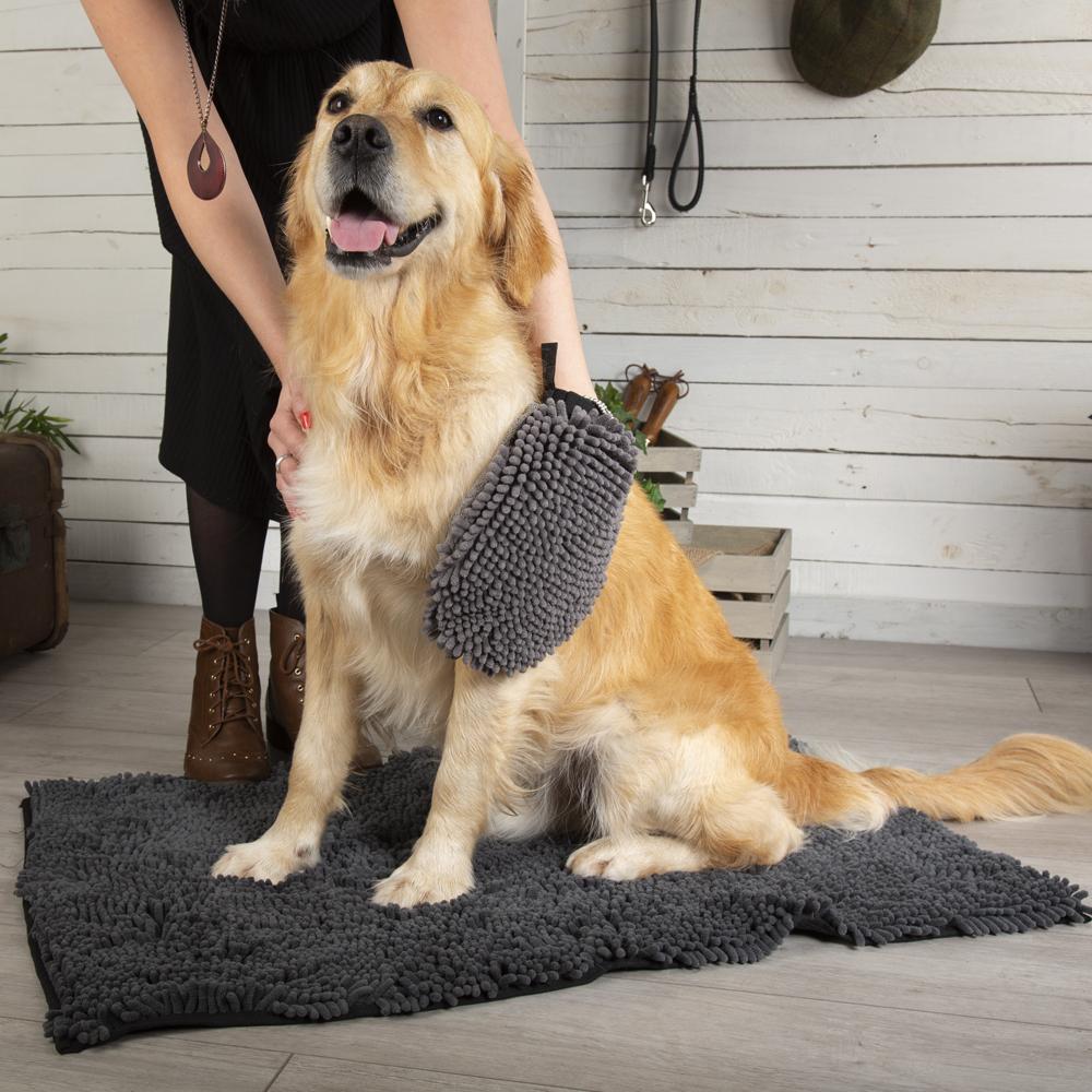 Noodle Dry Mitt - Grey Dog Grooming Scruffs®