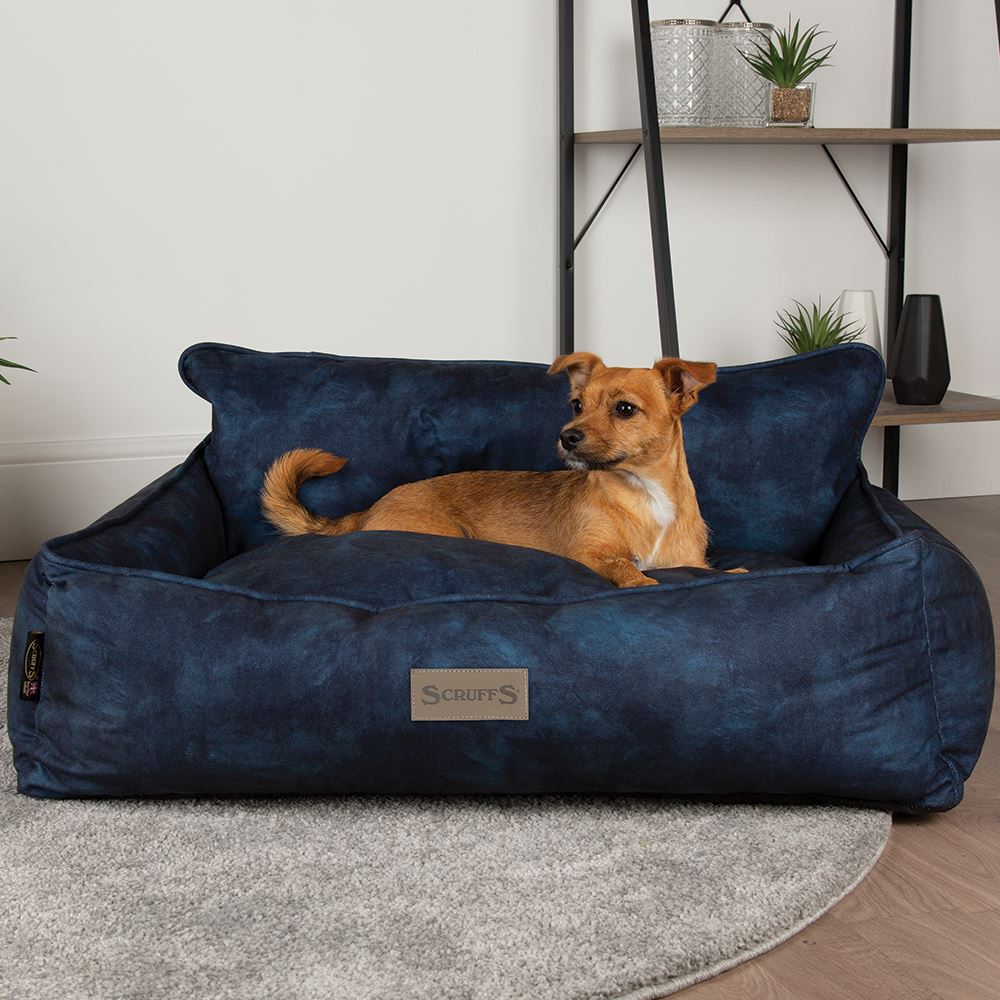 Kensington Box Bed - Navy Dog Bed Scruffs®