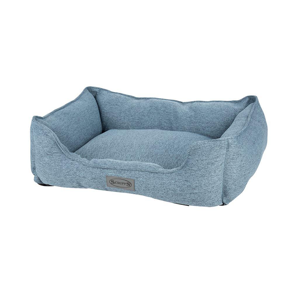 Manhattan Box Bed - Denim Blue Dog Bed Scruffs® Large (75 x 60cm / 29.5" x 24")