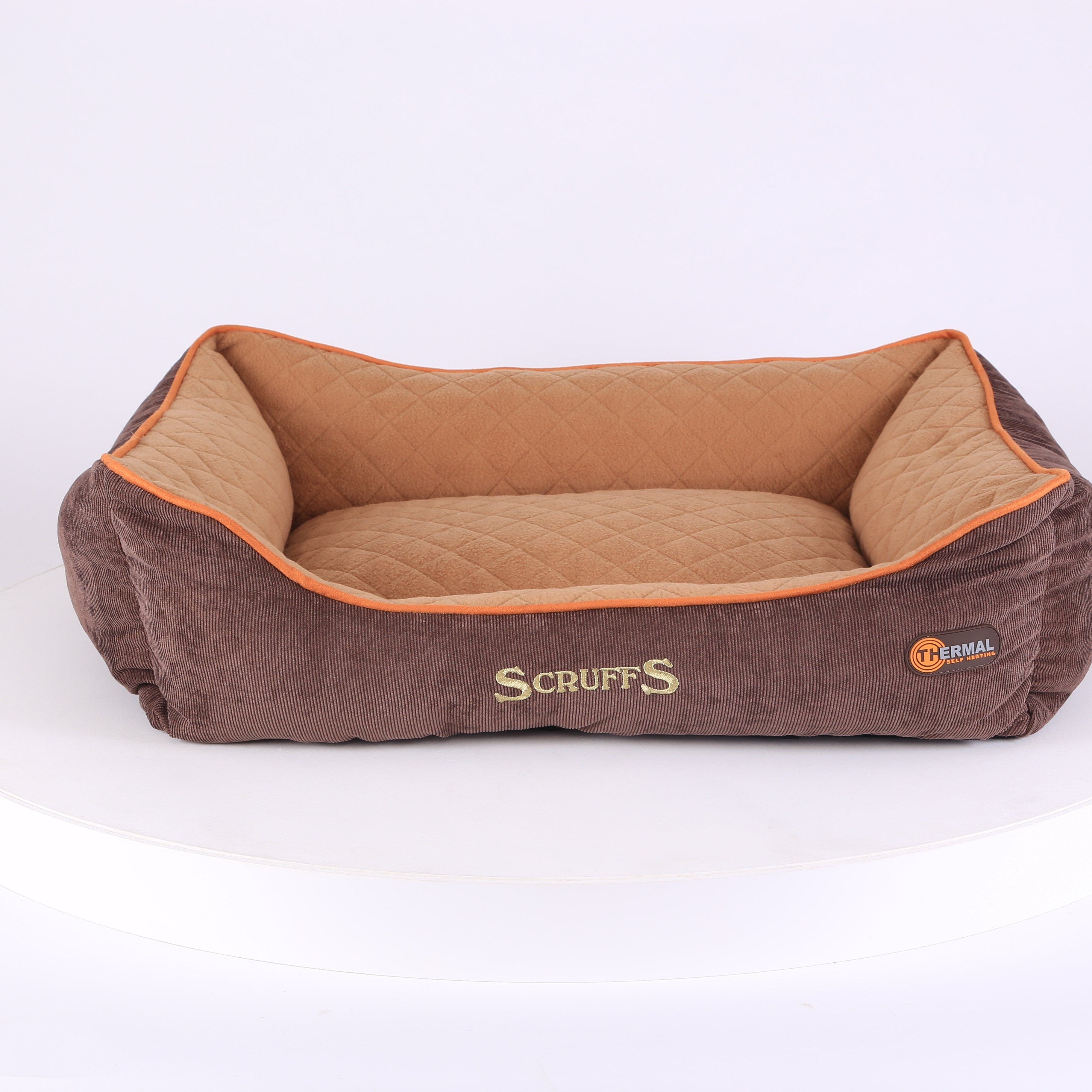 Thermal Box Bed - Brown & Tan Dog Bed Scruffs®