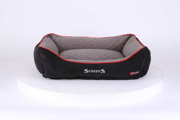Thermal Box Bed - Black & Grey Dog Bed Scruffs®