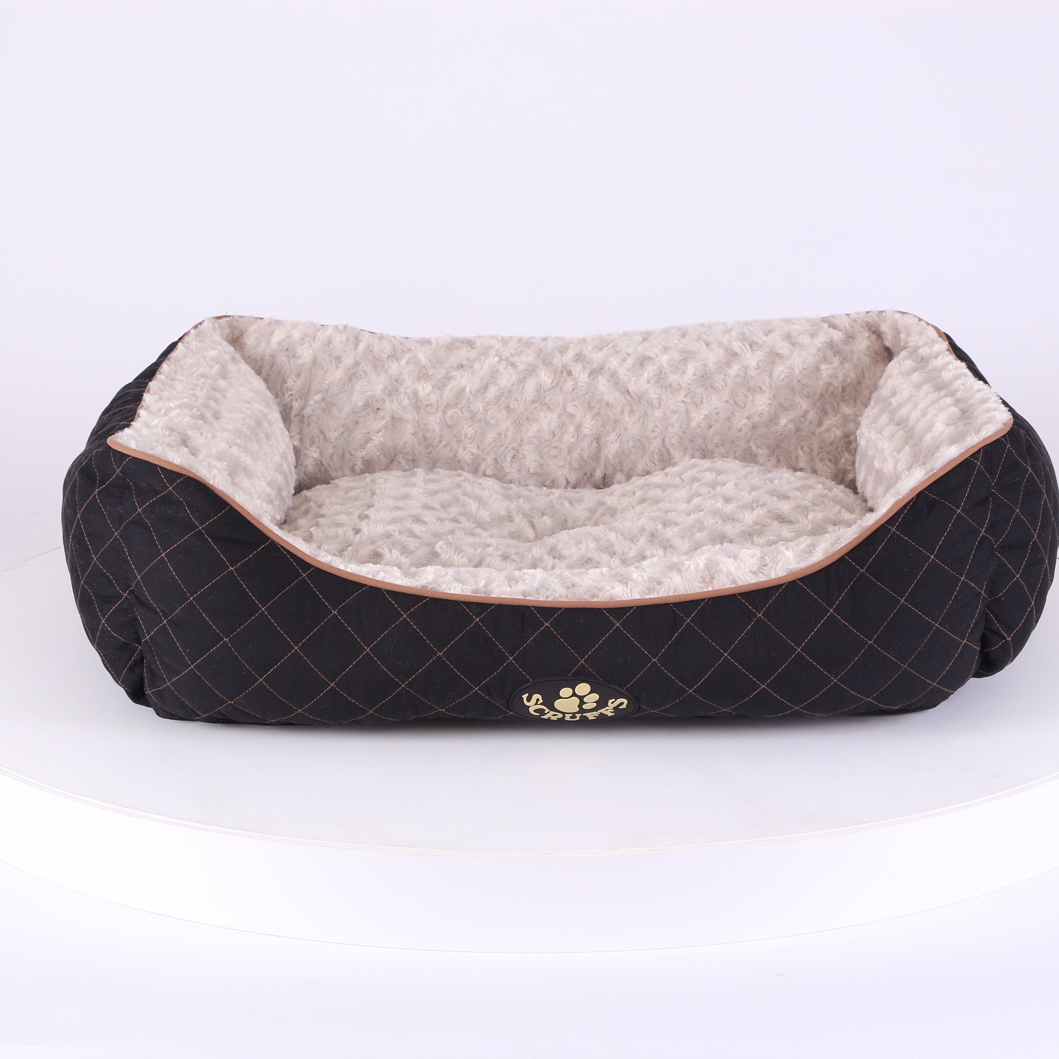 Wilton Box Dog Bed - Black Dog Bed Scruffs®