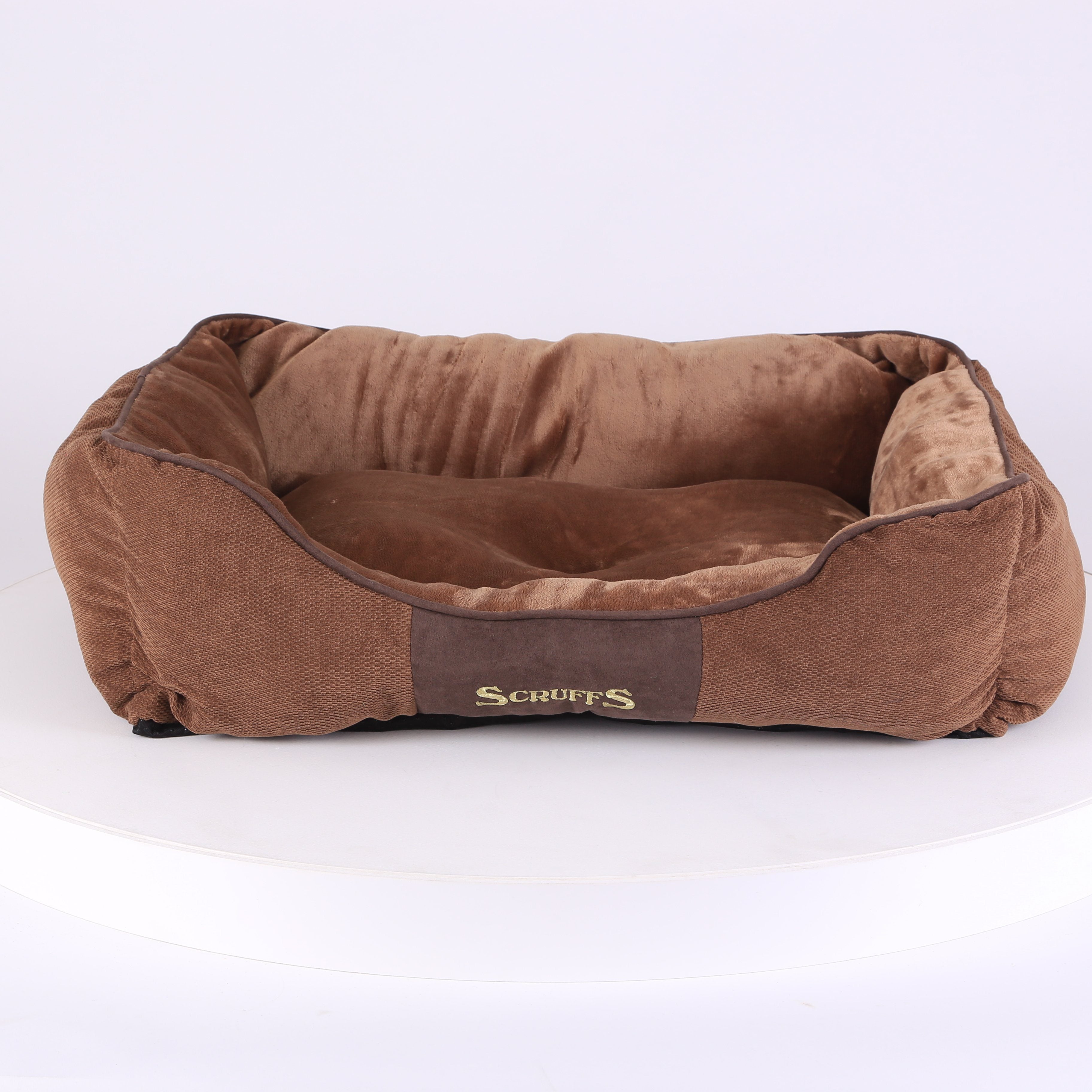 Chester Box Dog Bed - Chocolate Brown Dog Bed Scruffs®