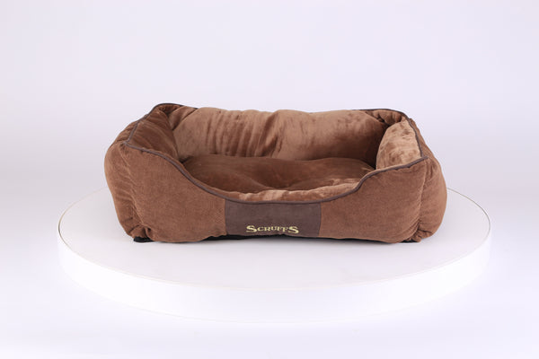 Chester Box Dog Bed - Chocolate Brown Dog Bed Scruffs®