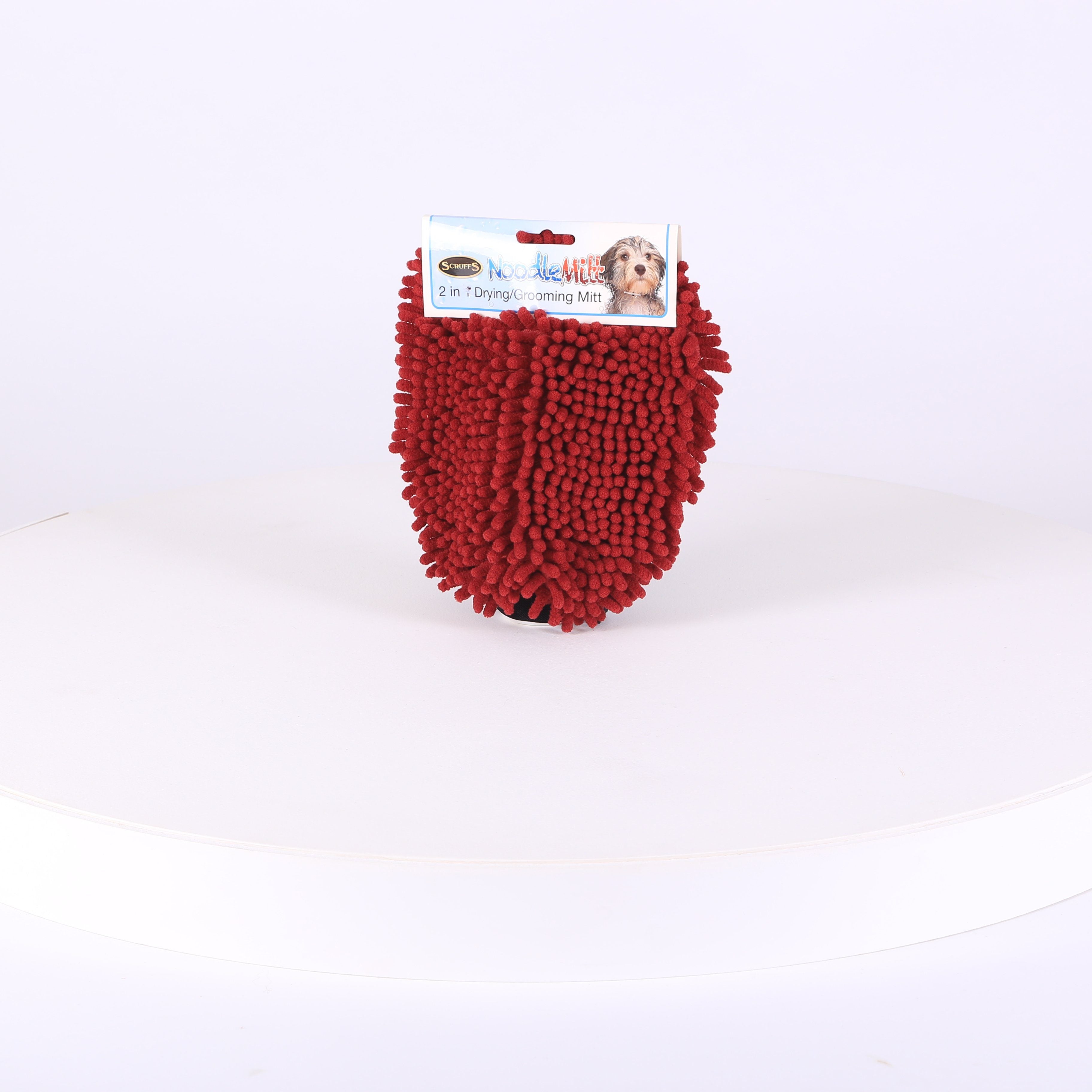 Noodle Dry Mitt - Burgundy Dog Grooming Scruffs®