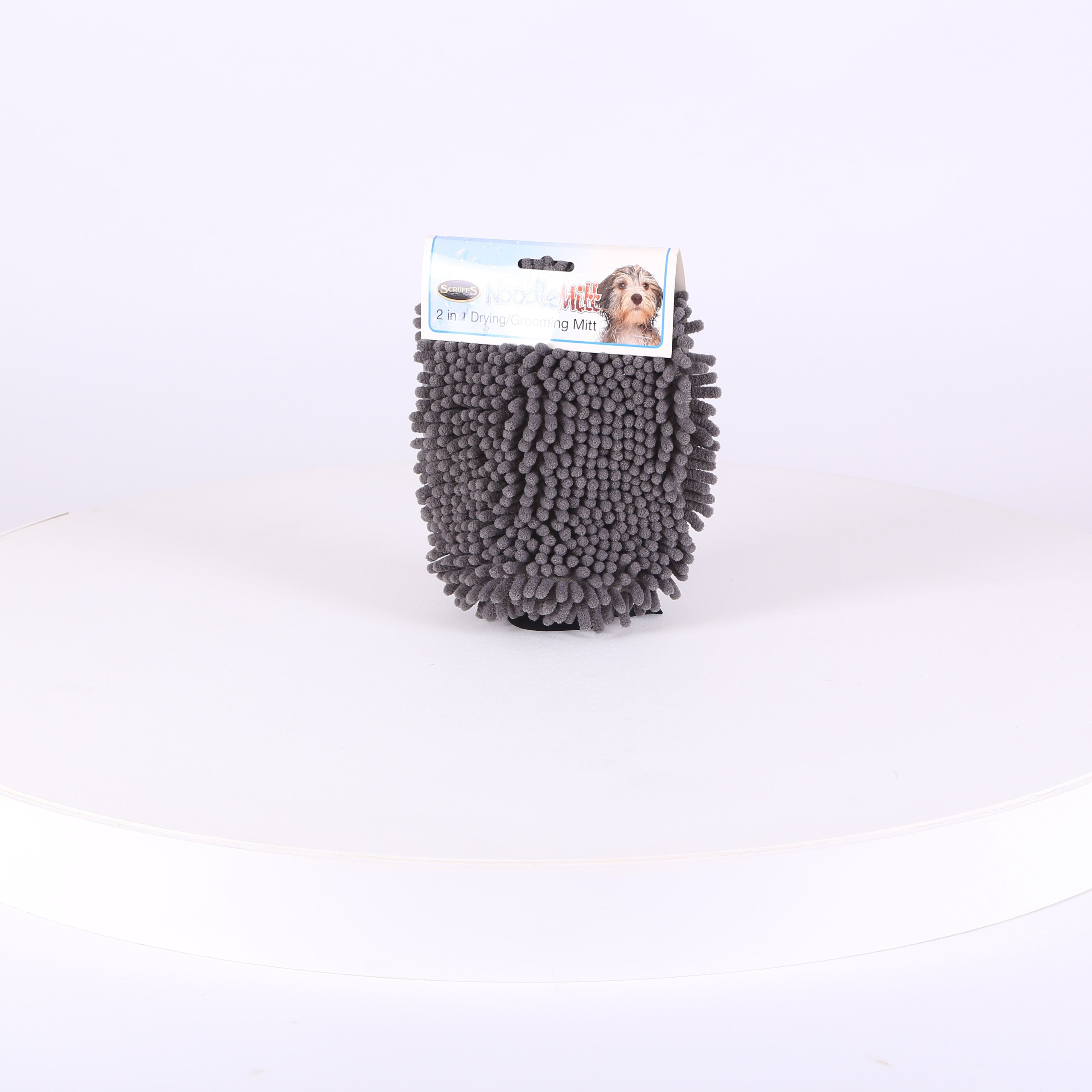 Noodle Dry Mitt - Grey Dog Grooming Scruffs®