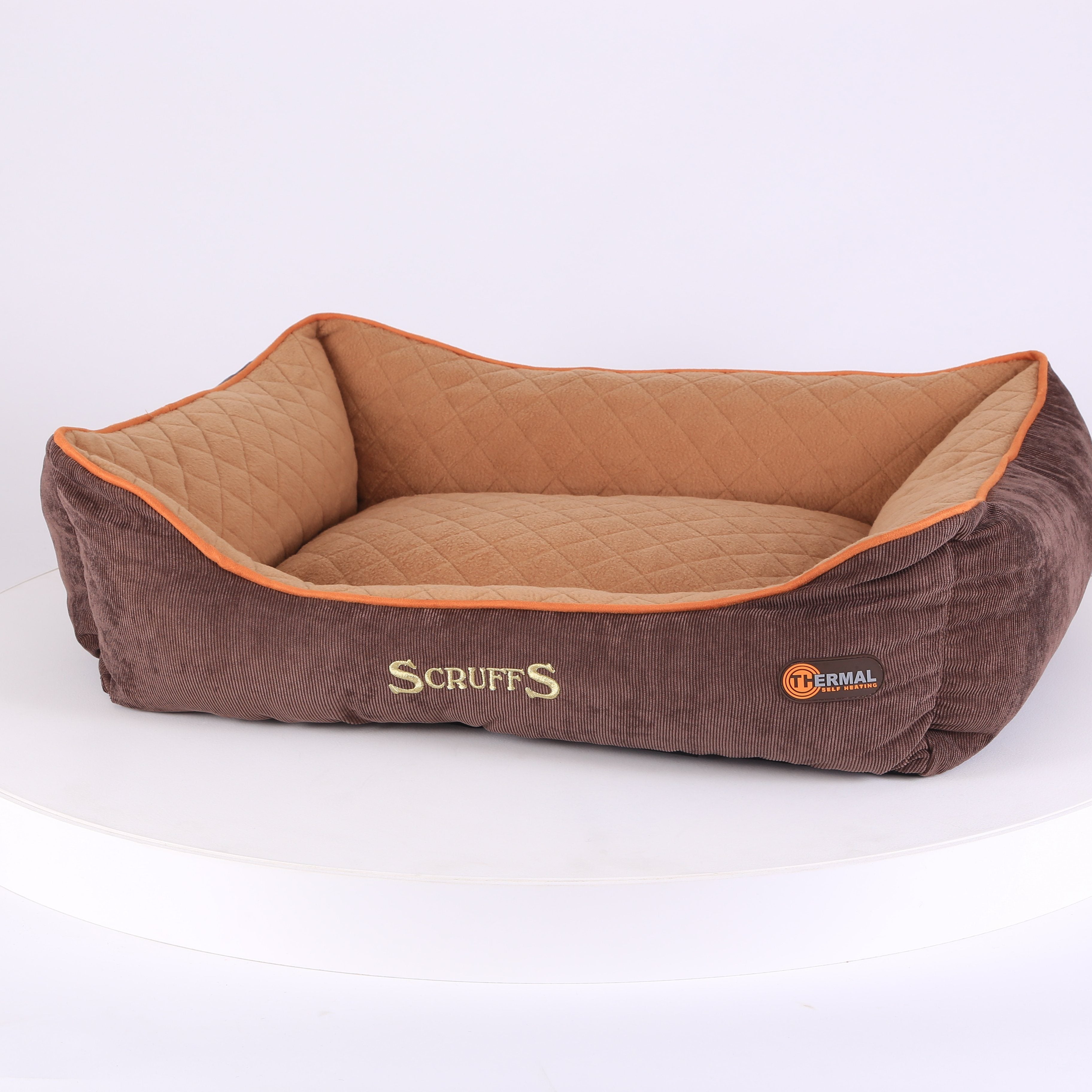 Thermal Box Bed - Brown & Tan Dog Bed Scruffs®