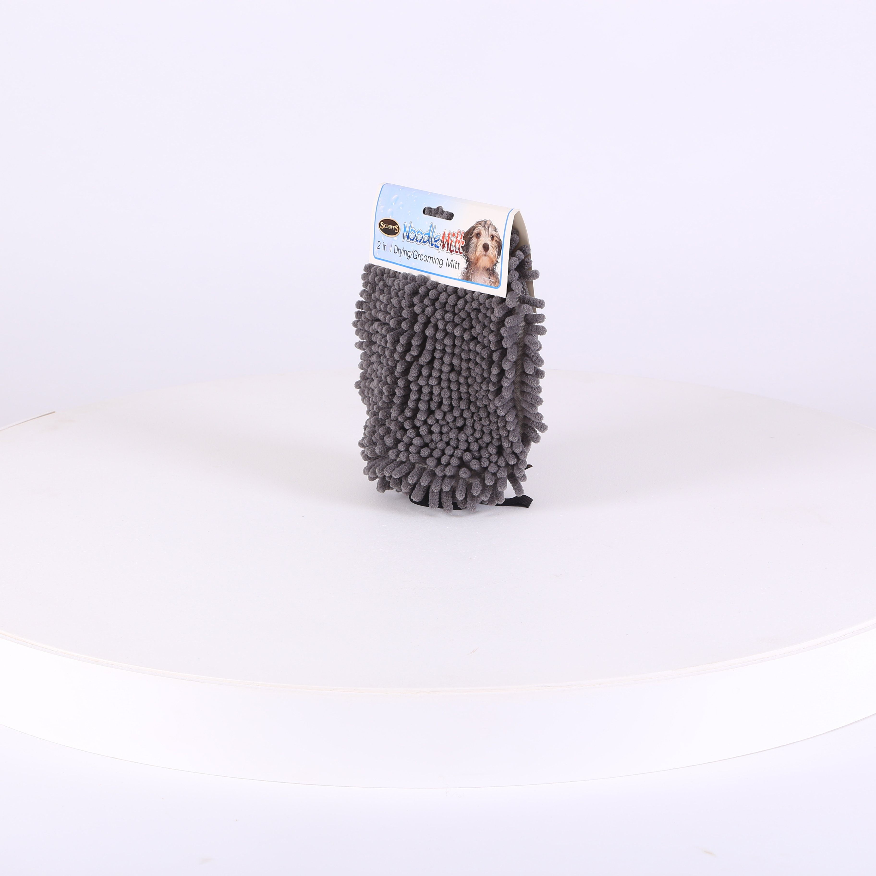 Noodle Dry Mitt - Grey Dog Grooming Scruffs®