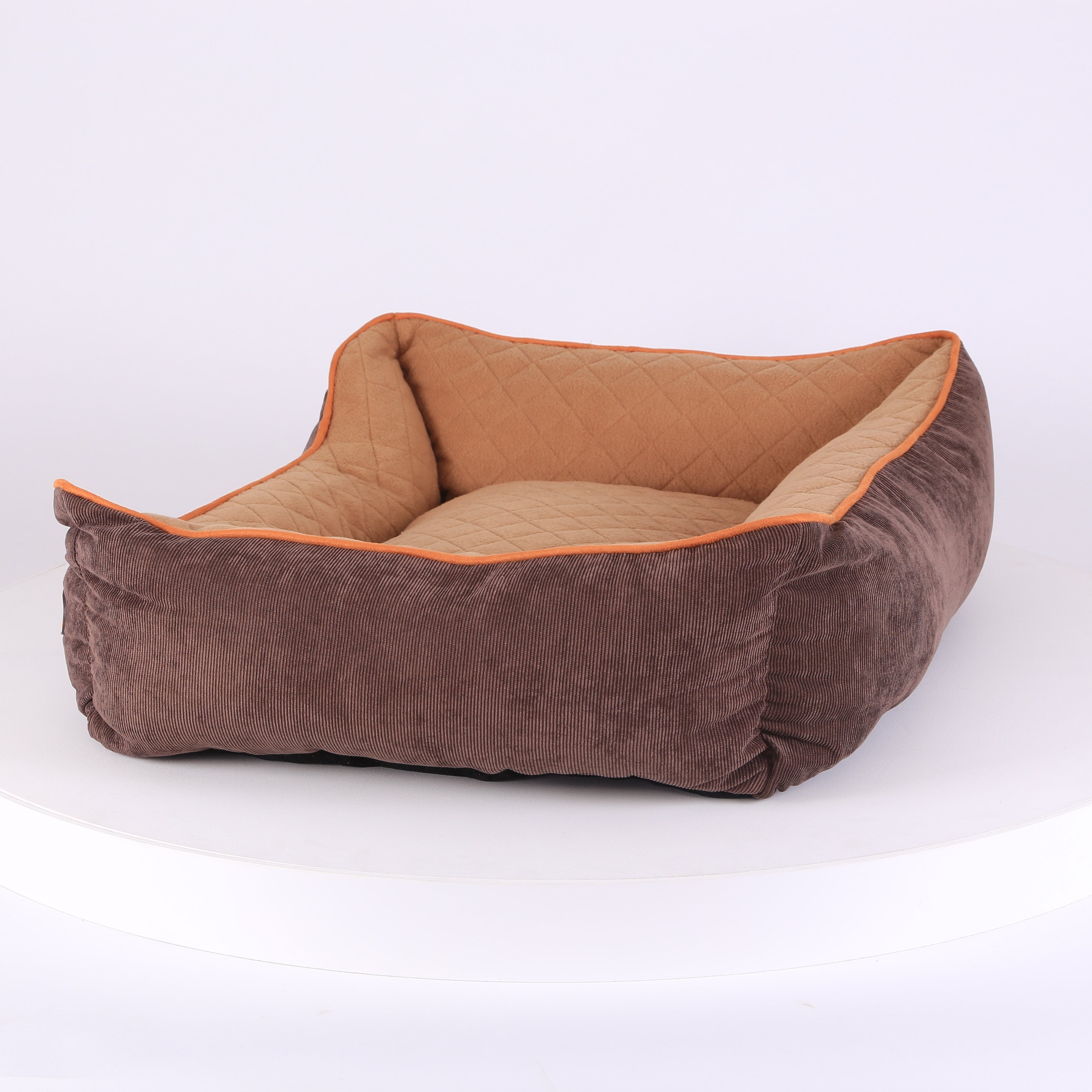 Thermal Box Bed - Brown & Tan Dog Bed Scruffs®