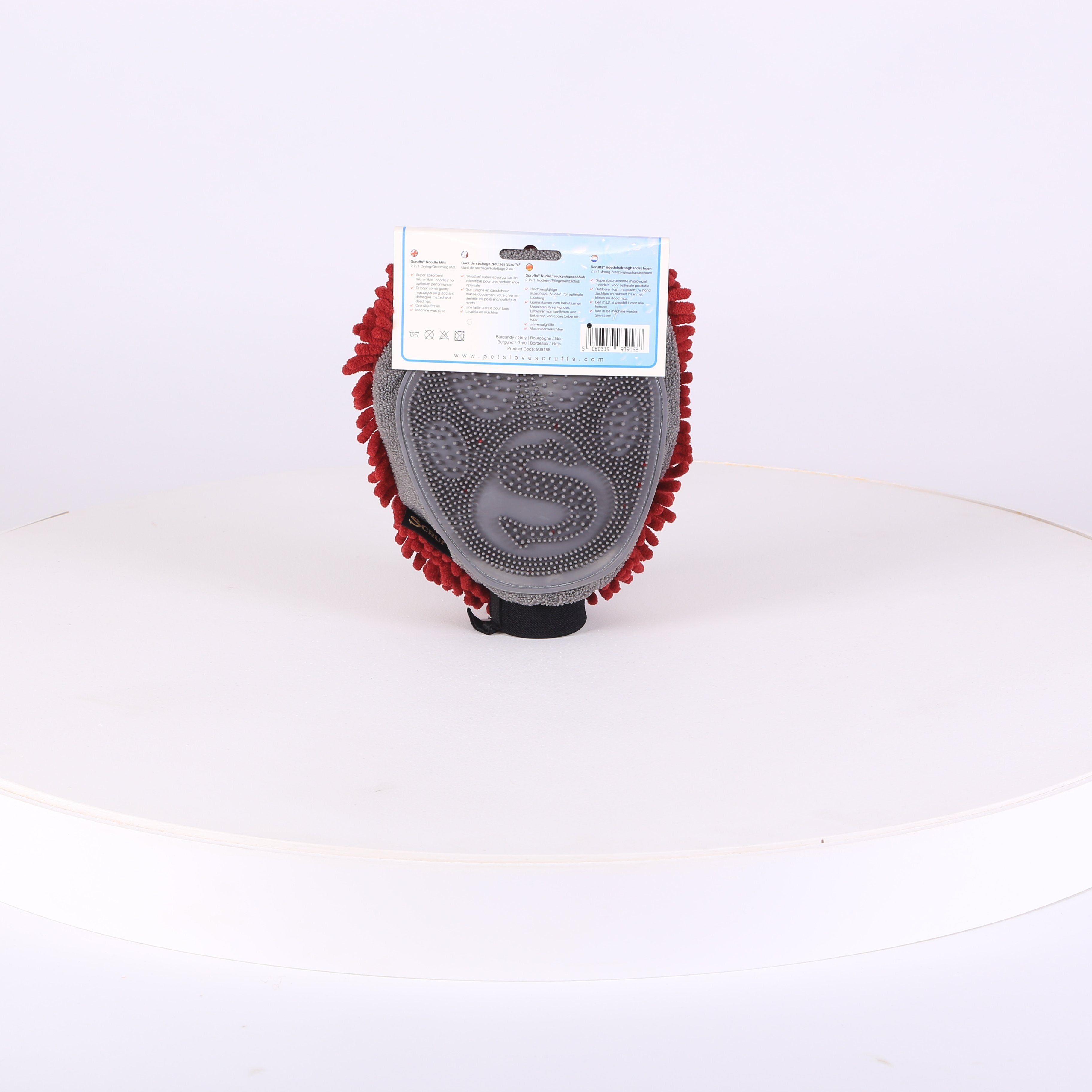 Noodle Dry Mitt - Burgundy Dog Grooming Scruffs®