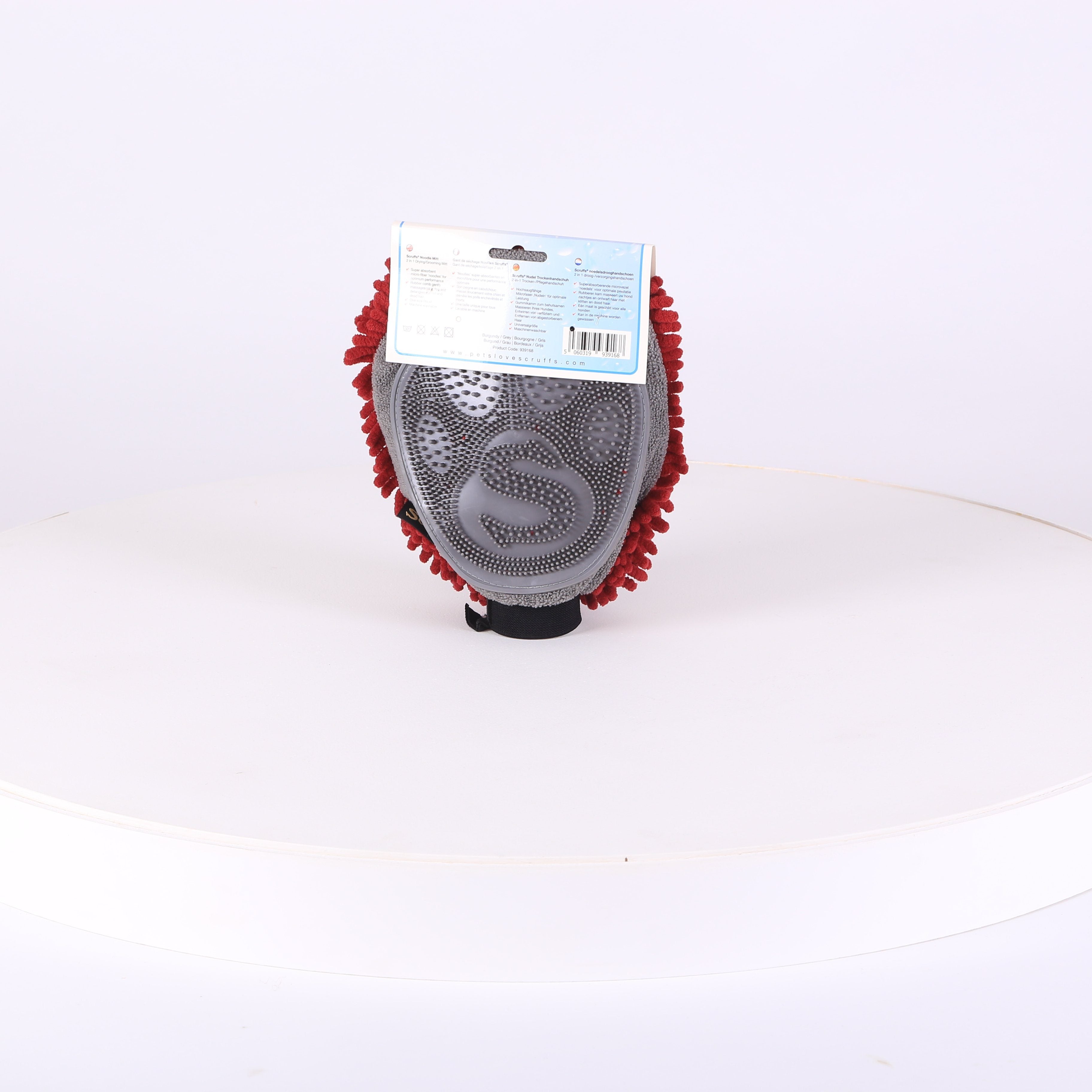 Noodle Dry Mitt - Burgundy Dog Grooming Scruffs®