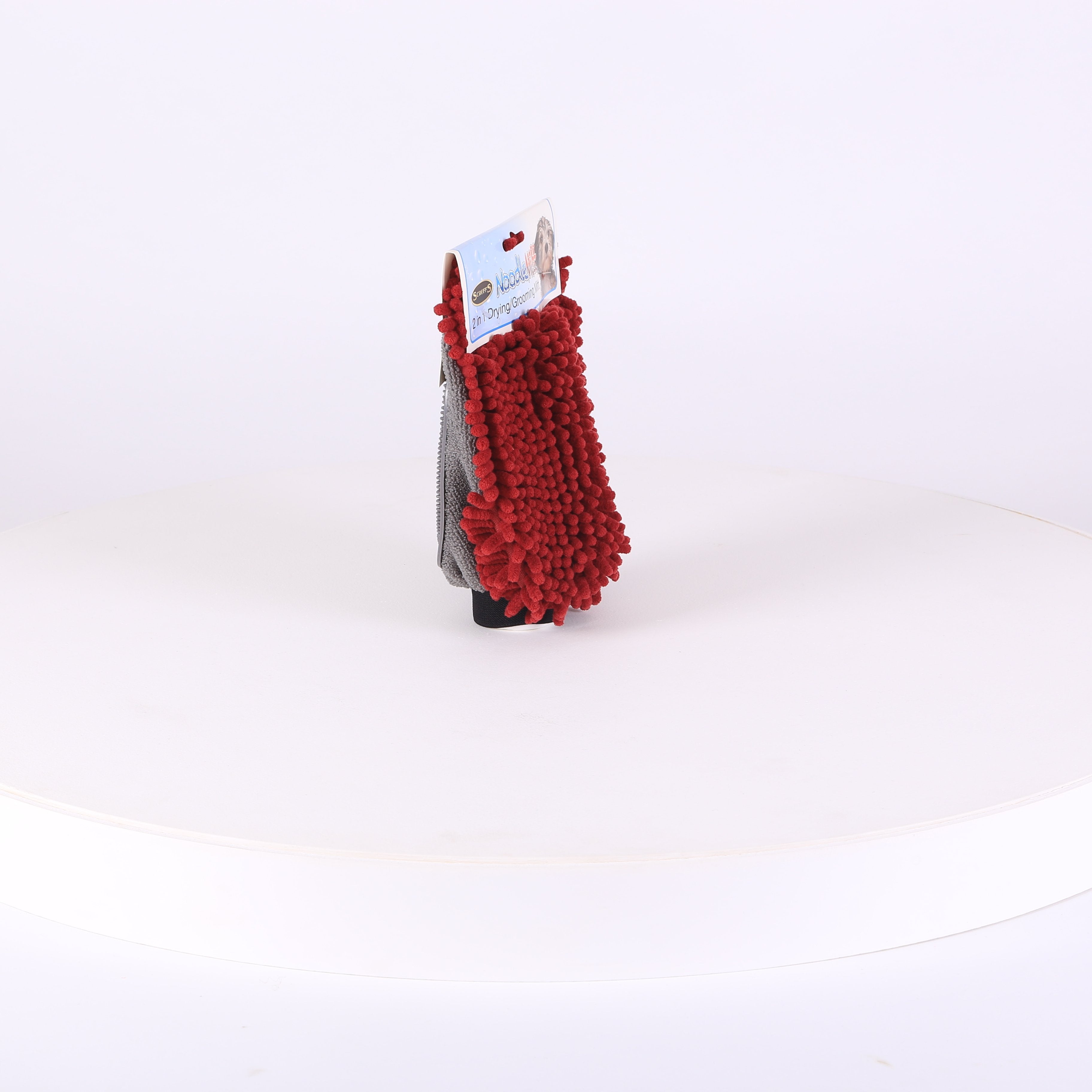Noodle Dry Mitt - Burgundy Dog Grooming Scruffs®