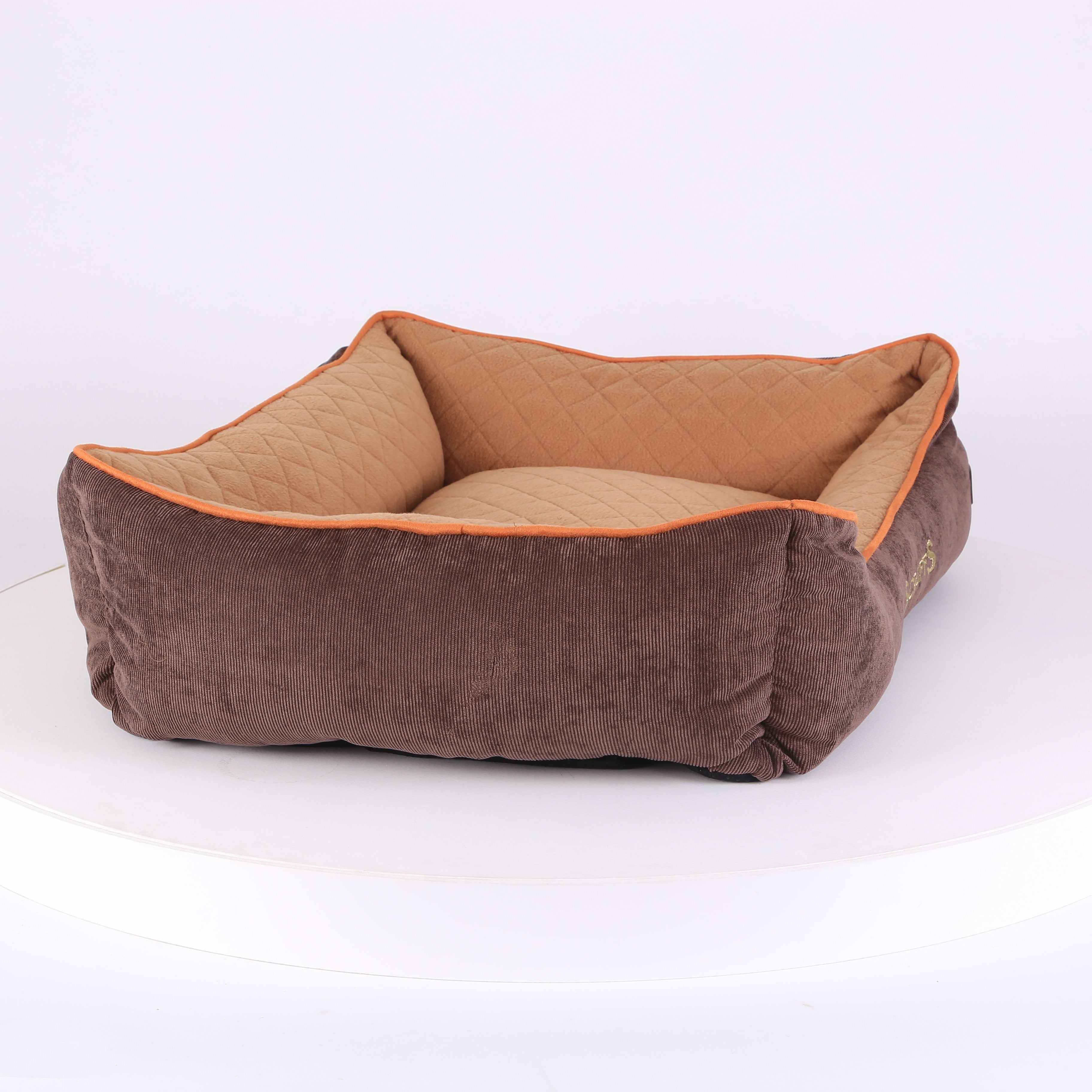 Thermal Box Bed - Brown & Tan Dog Bed Scruffs®