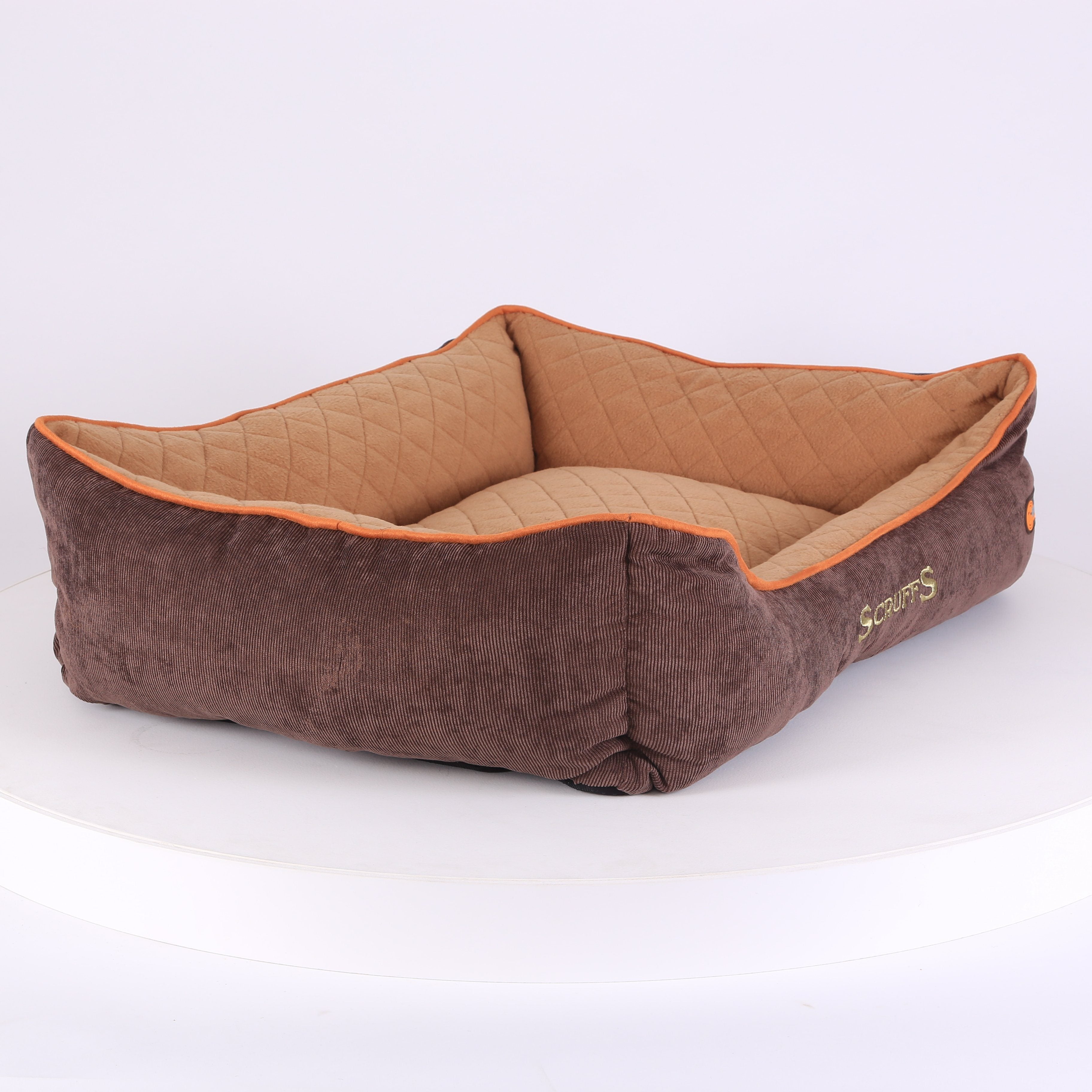 Thermal Box Bed - Brown & Tan Dog Bed Scruffs®