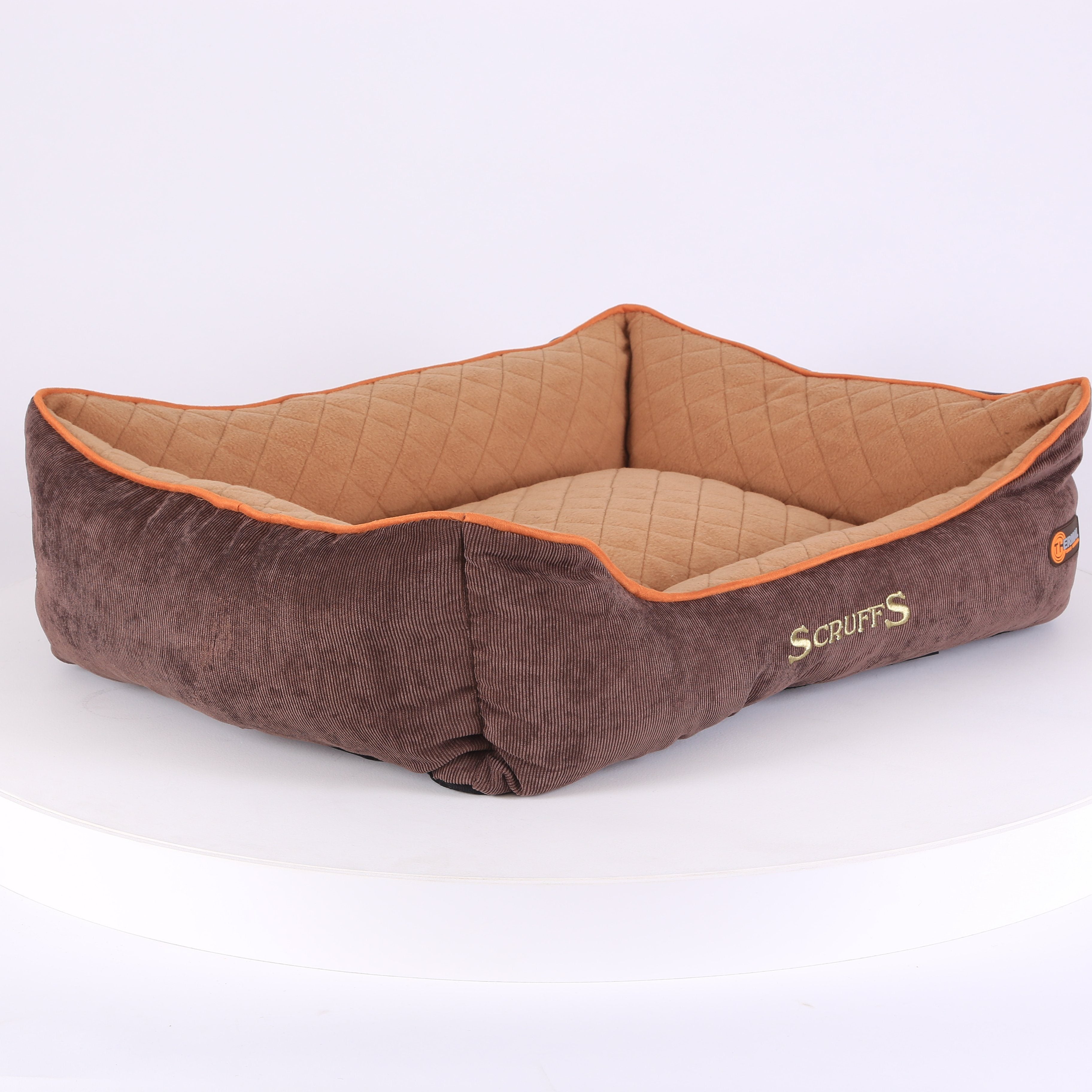 Thermal Box Bed - Brown & Tan Dog Bed Scruffs®
