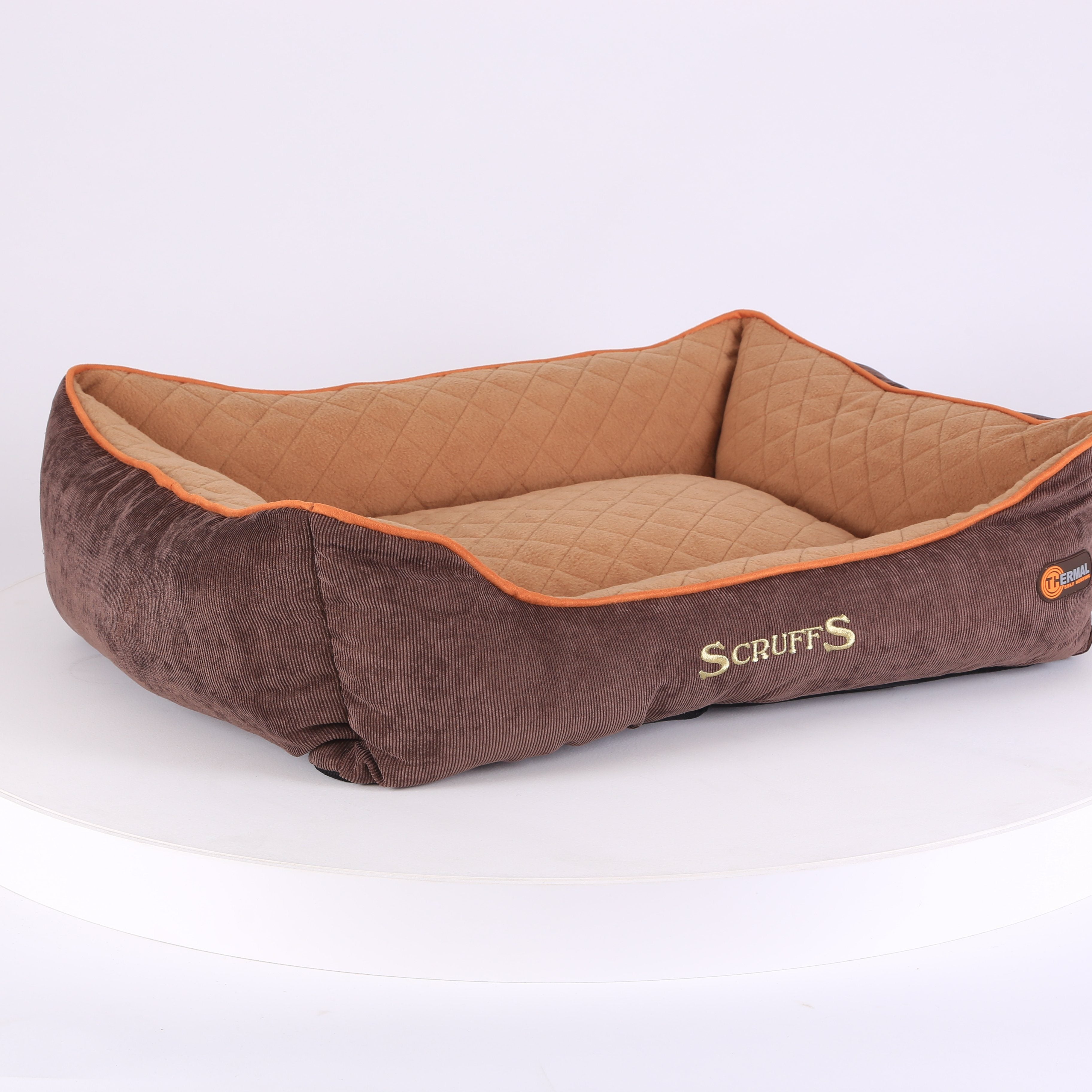 Thermal Box Bed - Brown & Tan Dog Bed Scruffs®