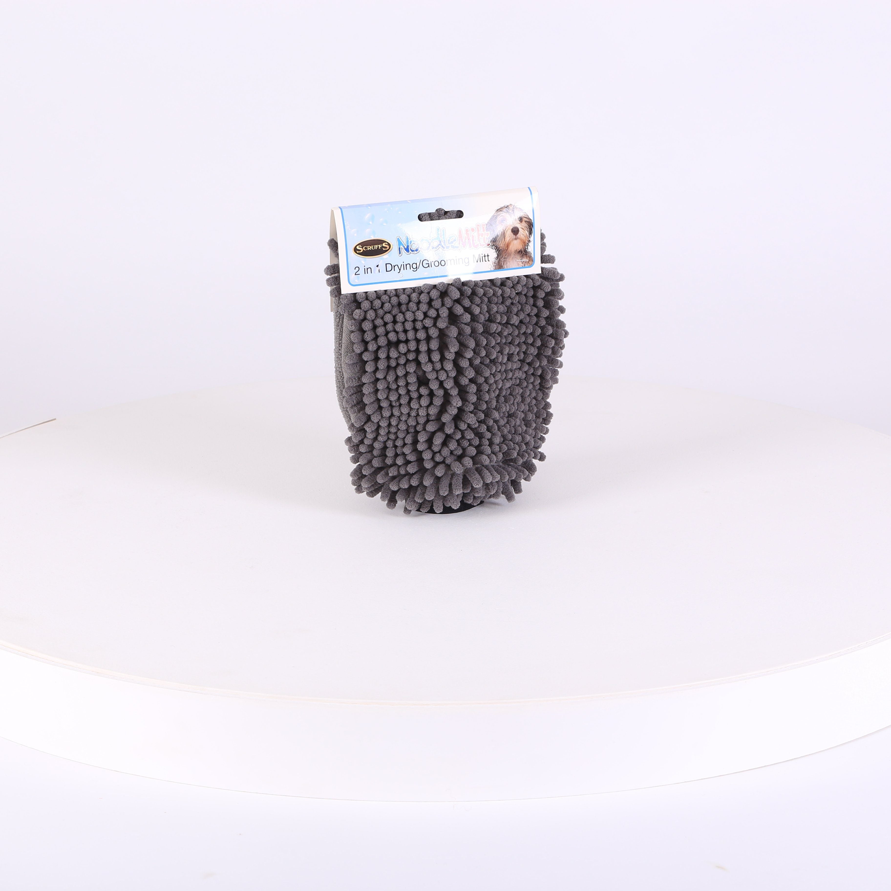 Noodle Dry Mitt - Grey Dog Grooming Scruffs®