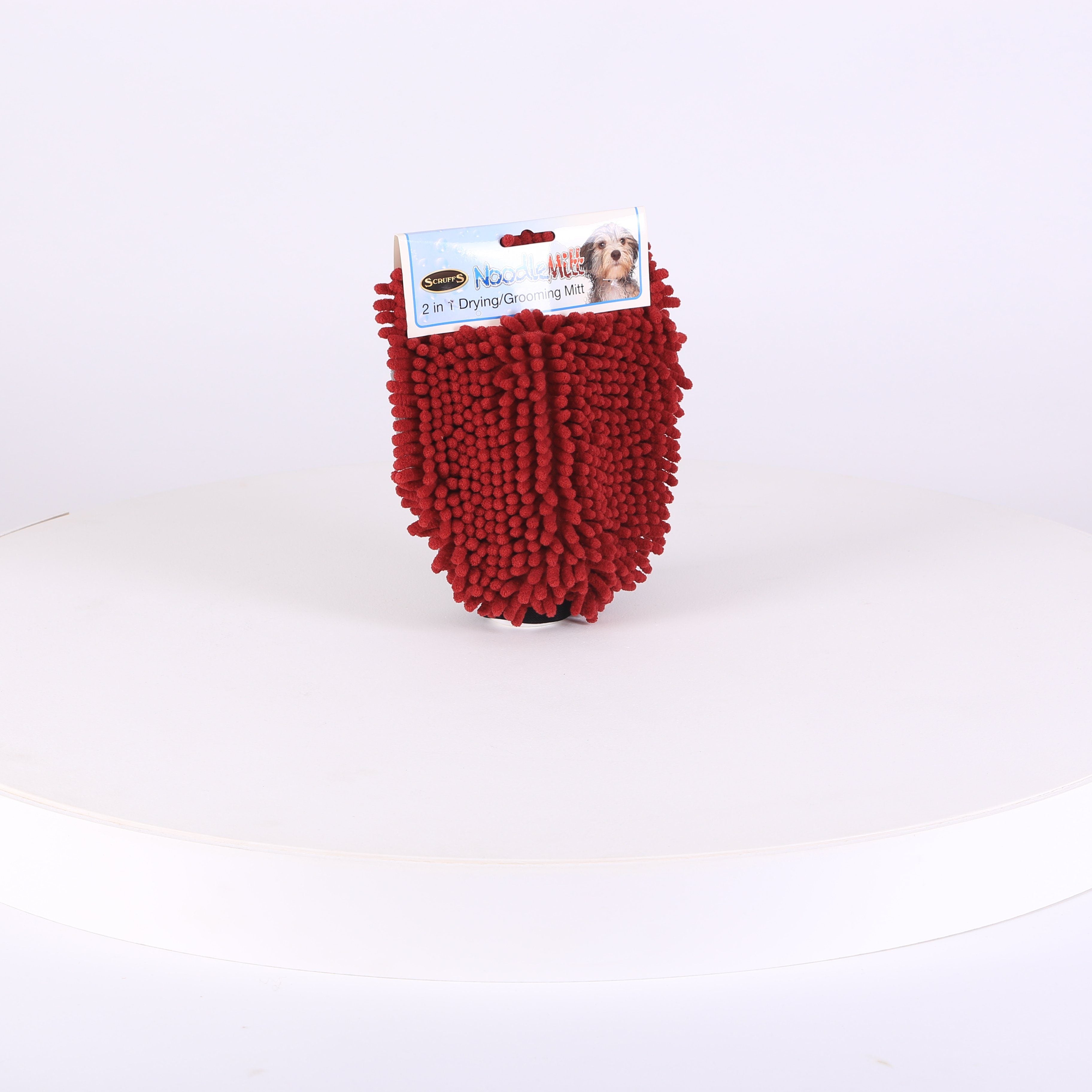 Noodle Dry Mitt - Burgundy Dog Grooming Scruffs®