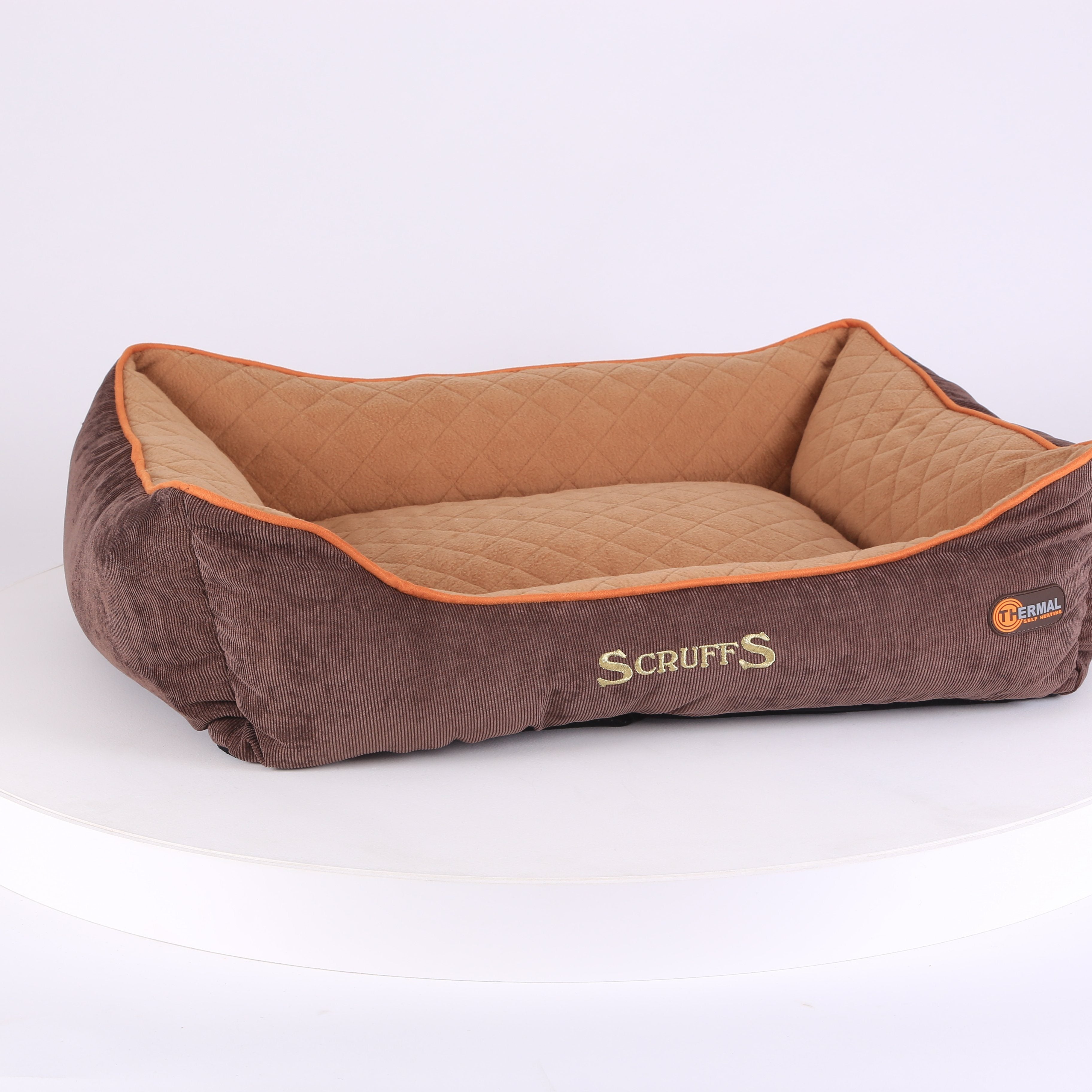 Thermal Box Bed - Brown & Tan Dog Bed Scruffs®