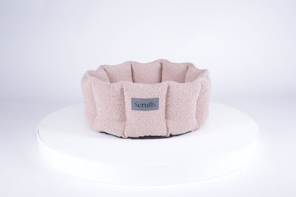 Boucle Cat Bed - Blush Pink