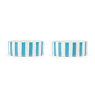 Amalfi Striped 2 Piece Dog Bowl Food & Water Bowl Set - Blue Pet Bowls, Feeders & Waterers Scruffs® 