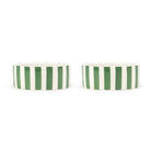 Amalfi Striped 2 Piece Dog Bowl Food & Water Bowl Set - Green Pet Bowls, Feeders & Waterers Scruffs® 