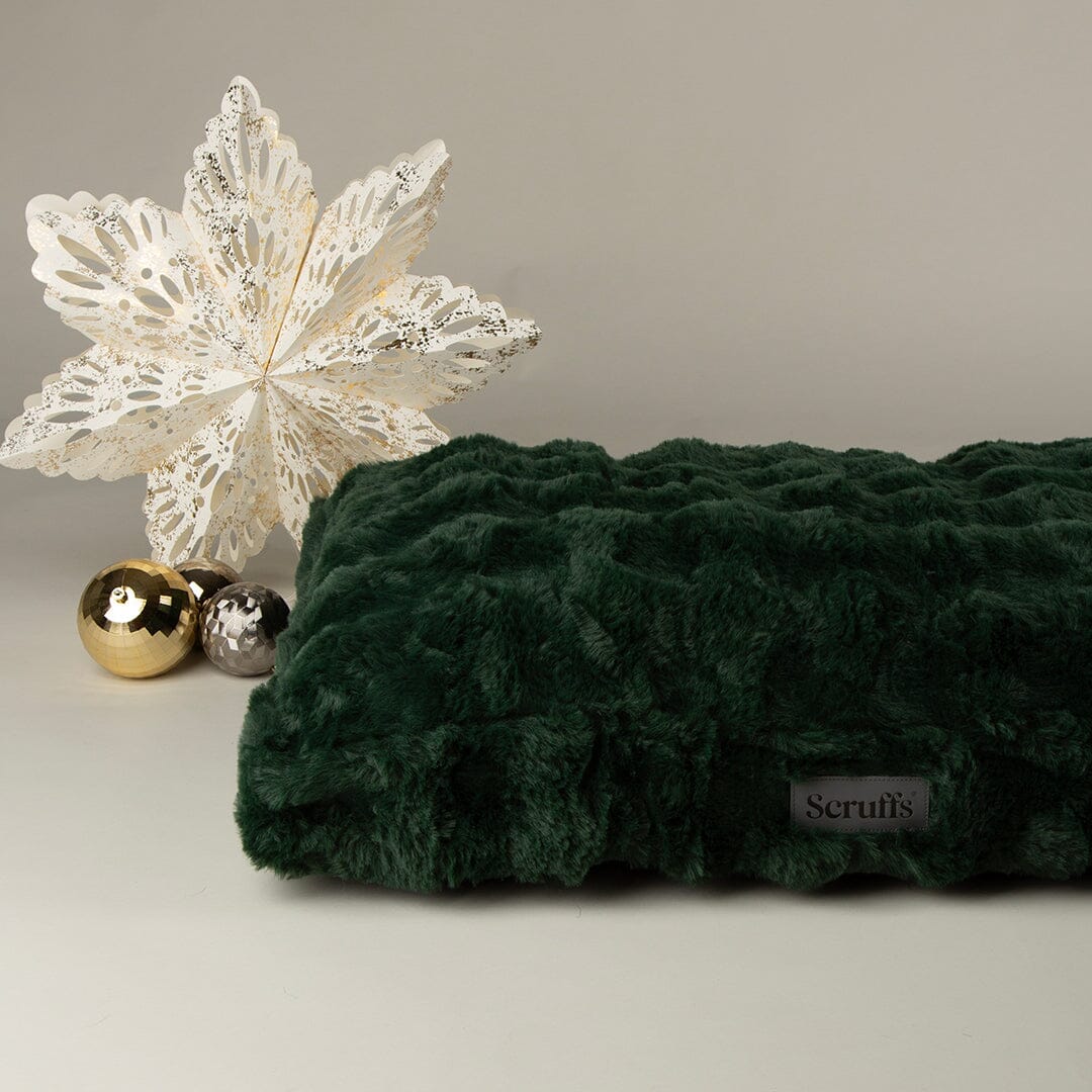 Festive Fur Mattress - Green Dog Beds Scruffs® 