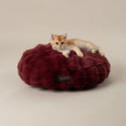 Festive Fur Cat Bed - Burgundy Cat Bed Scruffs® 