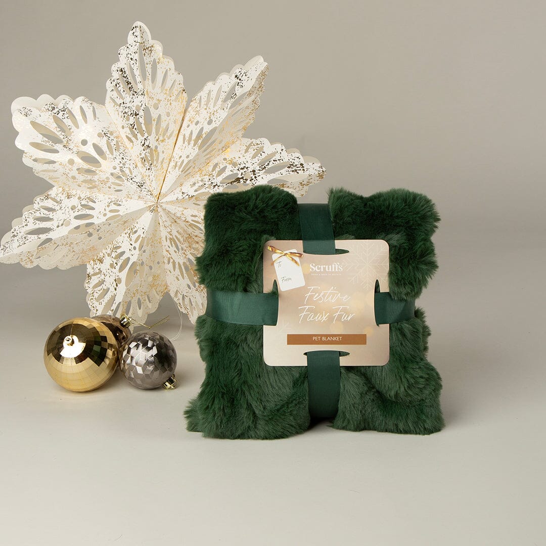 Festive Fur Pet Blanket - Green Dog Blanket Scruffs® 