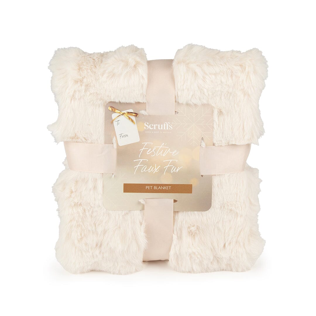 Festive Fur Pet Blanket - Cream Dog Blanket Scruffs® 