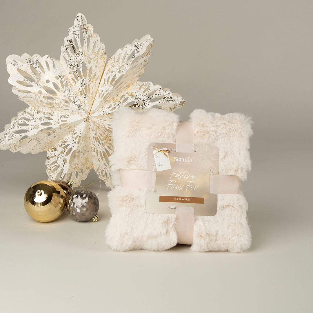 Festive Fur Pet Blanket - Cream Dog Blanket Scruffs® 
