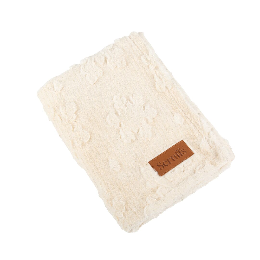 Snowflake Shimmer Pet Blanket - Cream Dog Blanket Scruffs® 