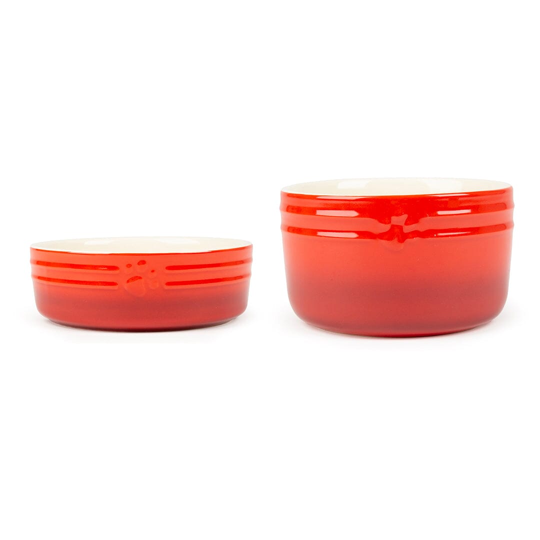 Winters Tail Food & Drink Bowl Gift Set - Red Pet Bowls, Feeders & Waterers Scruffs® 