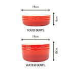 Winters Tail Food & Drink Bowl Gift Set - Red Pet Bowls, Feeders & Waterers Scruffs® 